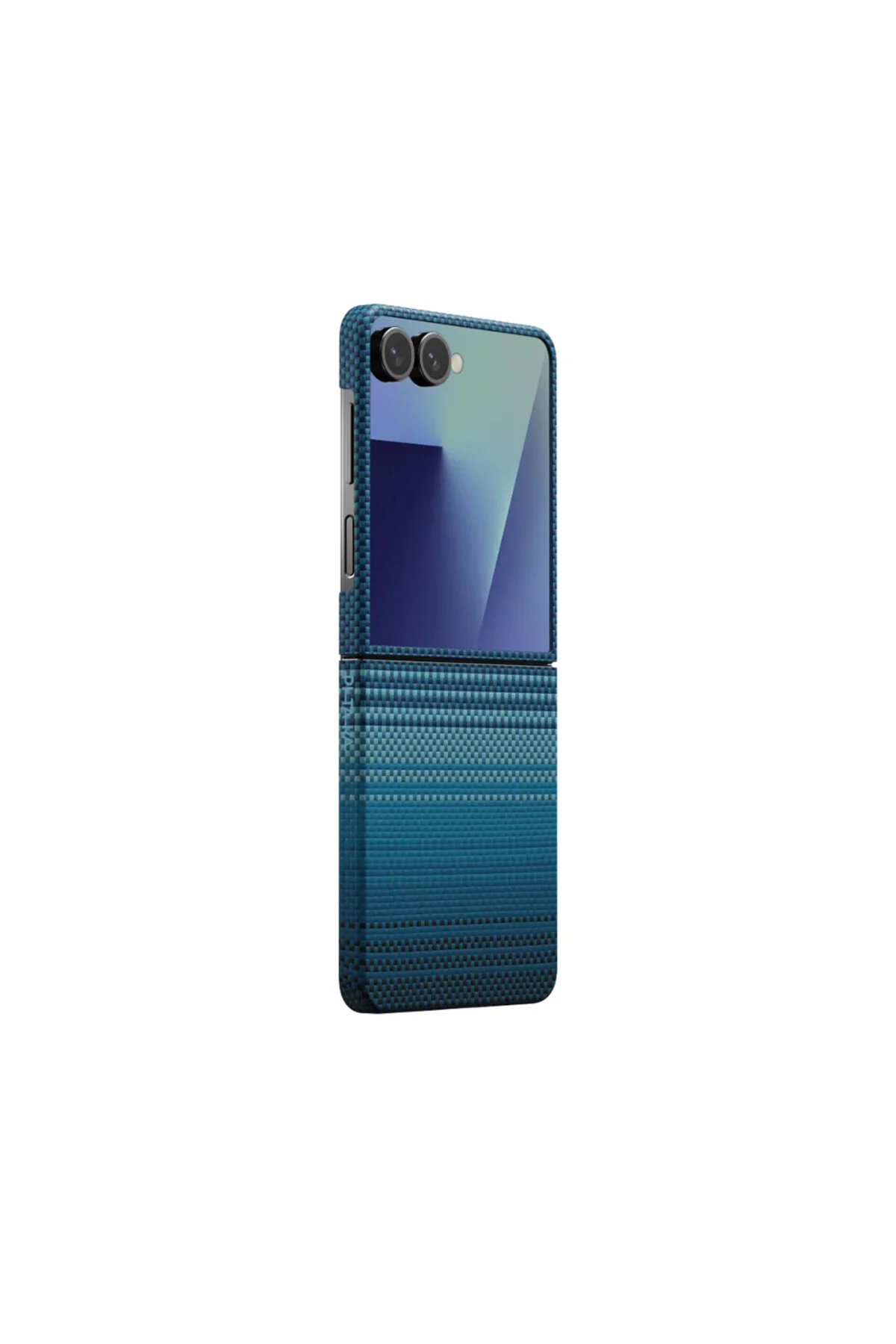 کاور و قاب GALAXY Z FLIP 7 CASE سازگار M شارژ سری لمسی بافته شده آبی رنگ PITAKA