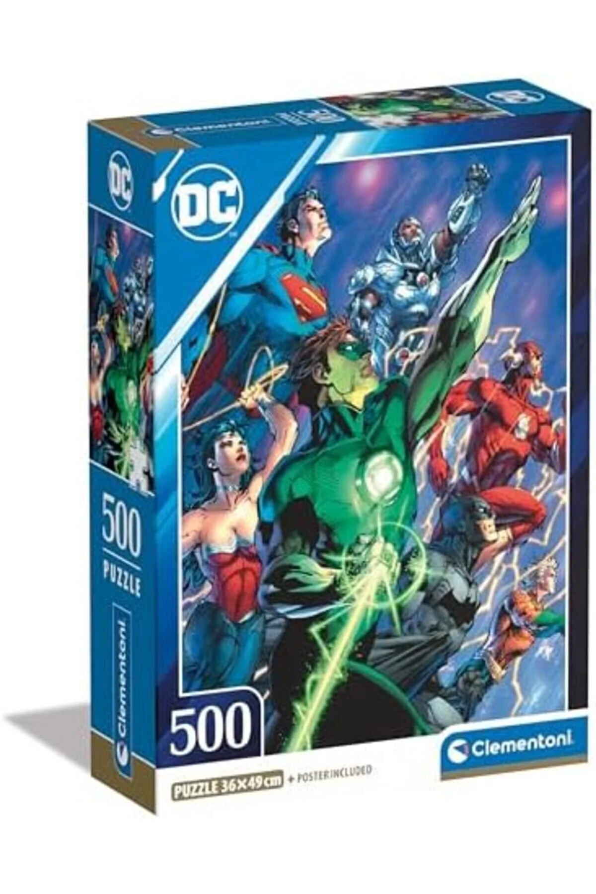 پازل HTTPS 500 دست. COMPACT DC COMICS JUSTICE LEAGUE BLUE 1094633 STOREMAX