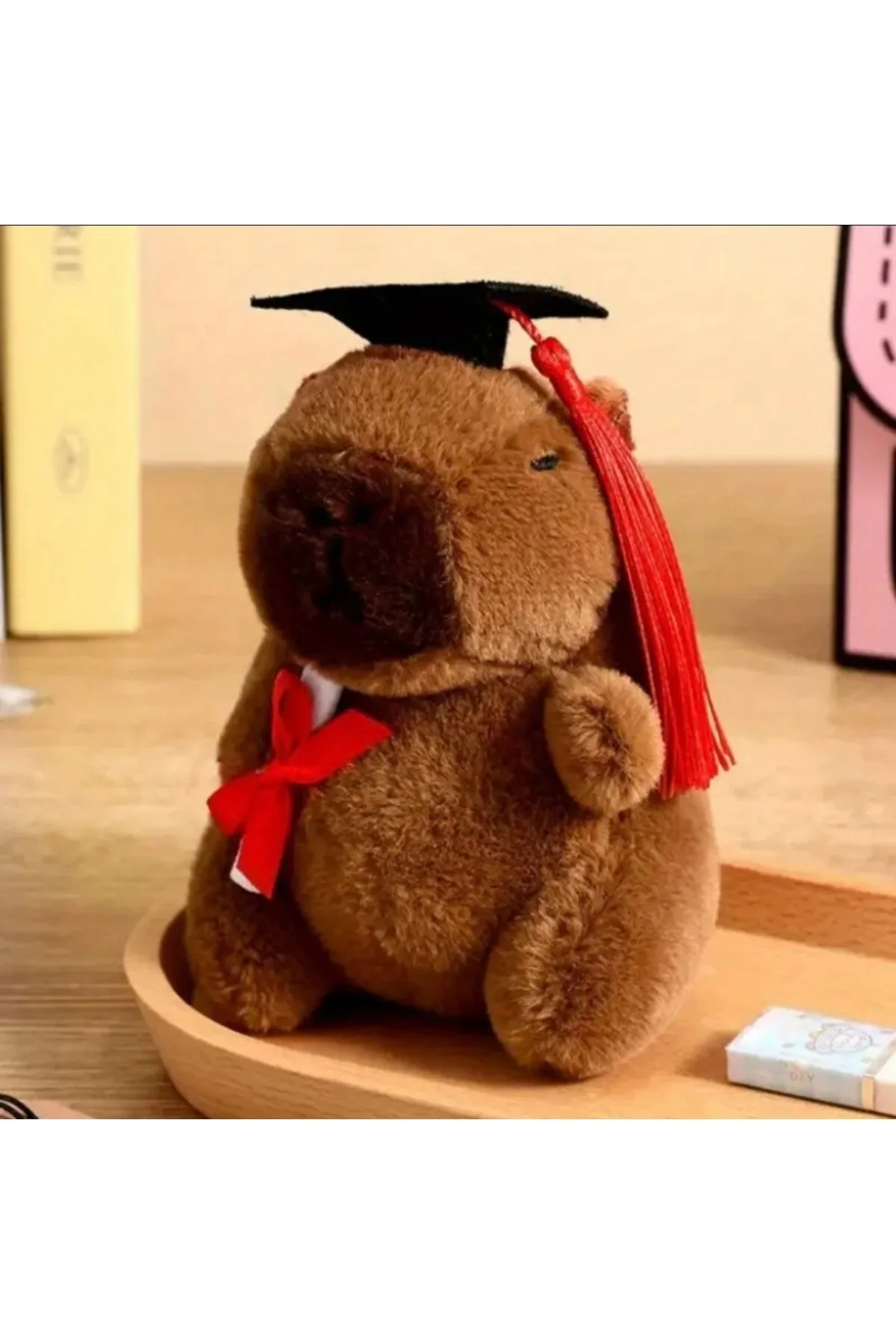 اسباب بازی های پشمی مخمل خواب دار CAPYBARA کلاه فارغ التحصیلی MODA