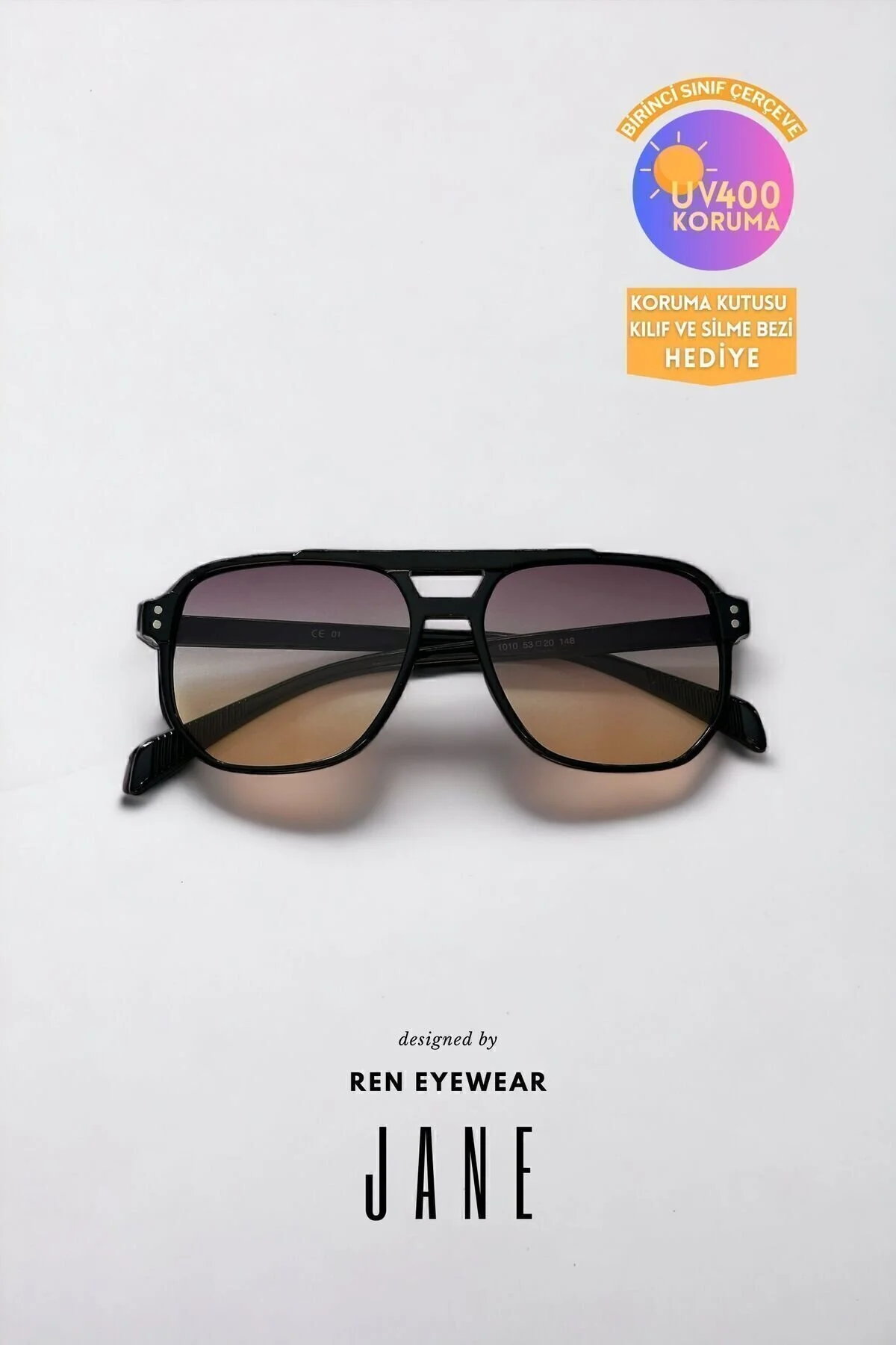 عینک آفتابی مستطیل JASE UNISEX اورجینال REN EYEWEAR
