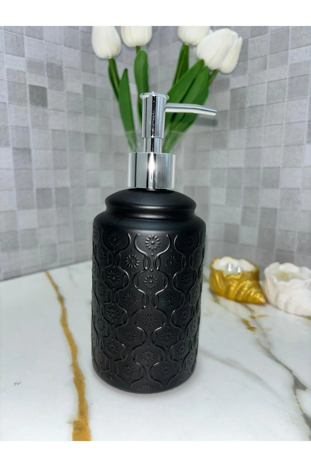 جاصابونی 450 میلی لیتر لچ ضد شیشه ای تزئینی آشپزخانه صابون مایع Paçi