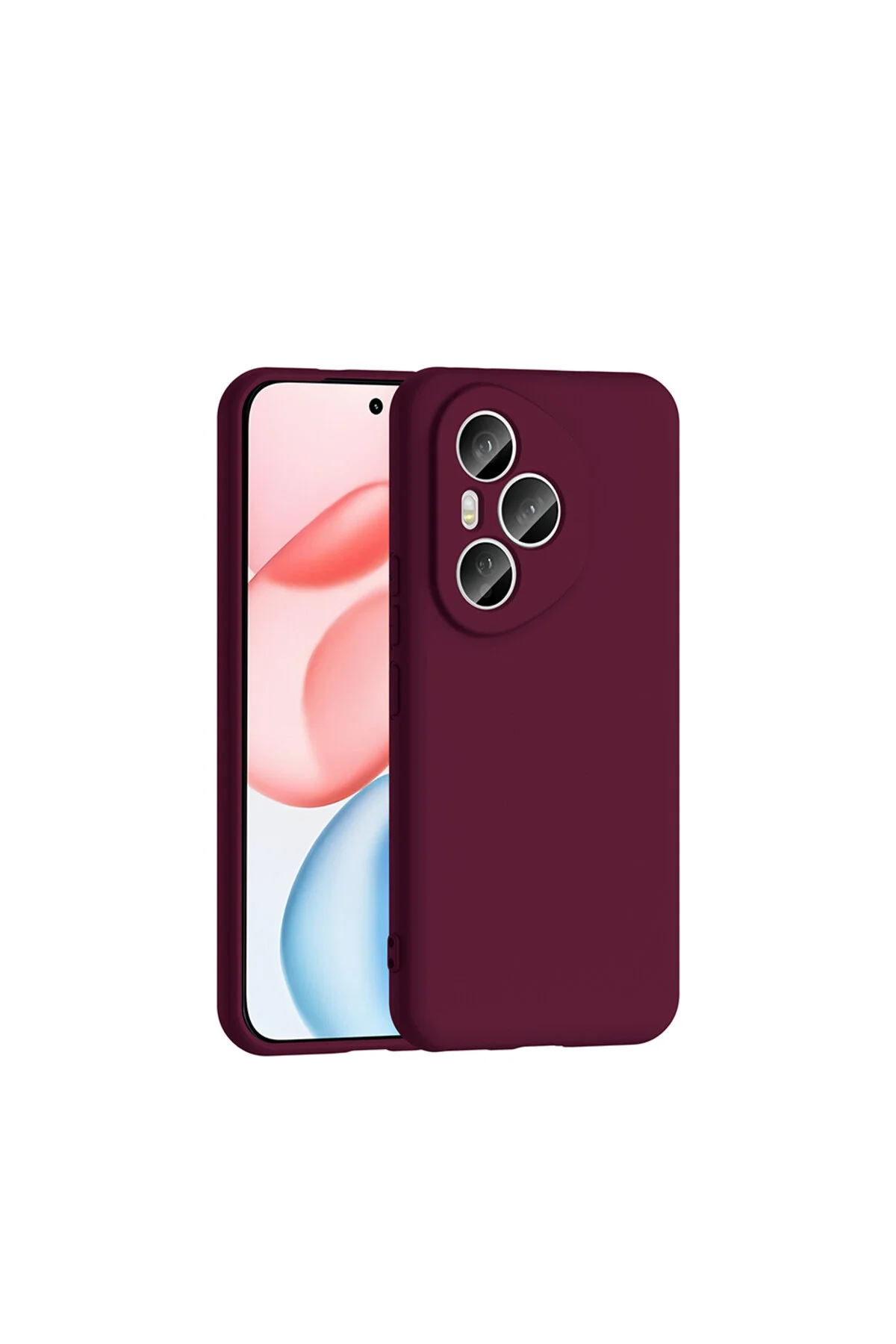 کاور و قاب سیلیکونی مارا سازگار با HONOR 400 PRO محافظ دوربین مخملی در داخل لانچ بنفش تیره Nevarium