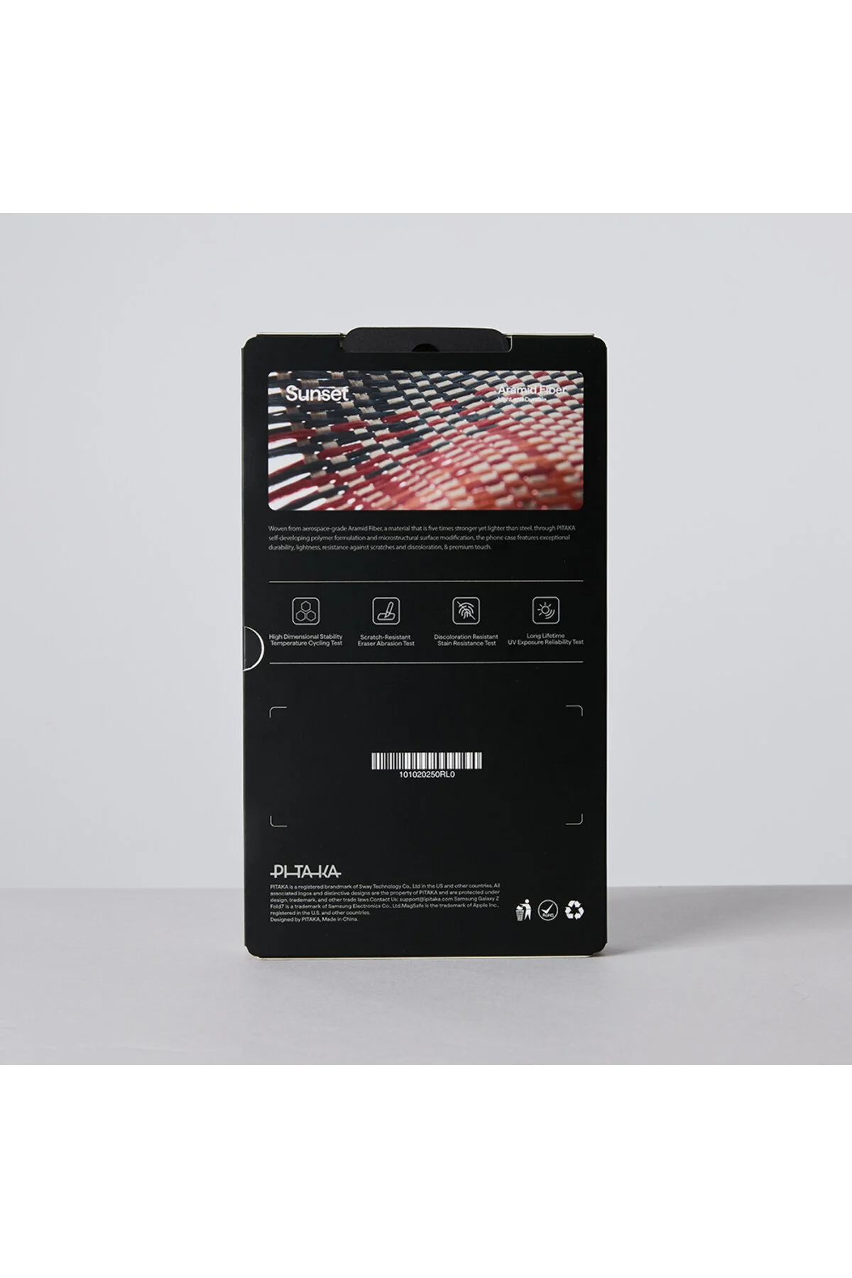 کاور و قاب سازگار GALAXY Z FOLD 7 شارژر M SAFE شارژ سری بافته شده لمسی قهوه ای PITAKA
