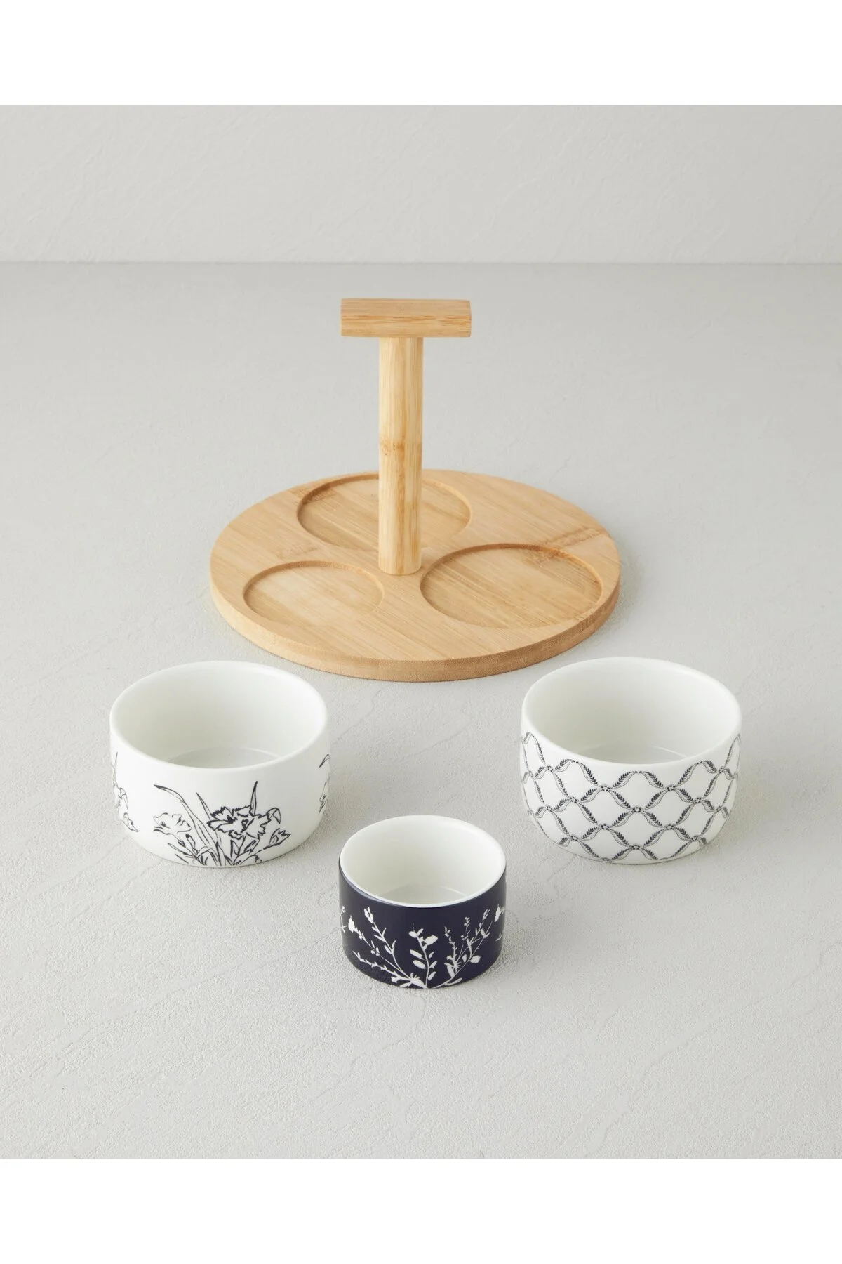 بشقاب DREAMS STONEWARE 4 قطعه 20 سانتی متر سفید آبی دریایی English Home