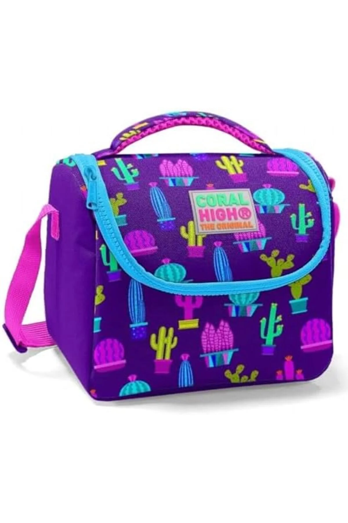 کیف مدرسه دخترانه و بچگانه کیسه تغذیه کاکتوس PURPLE GIRL HIGH فروشگاه عایق حرارتی STOREMAX