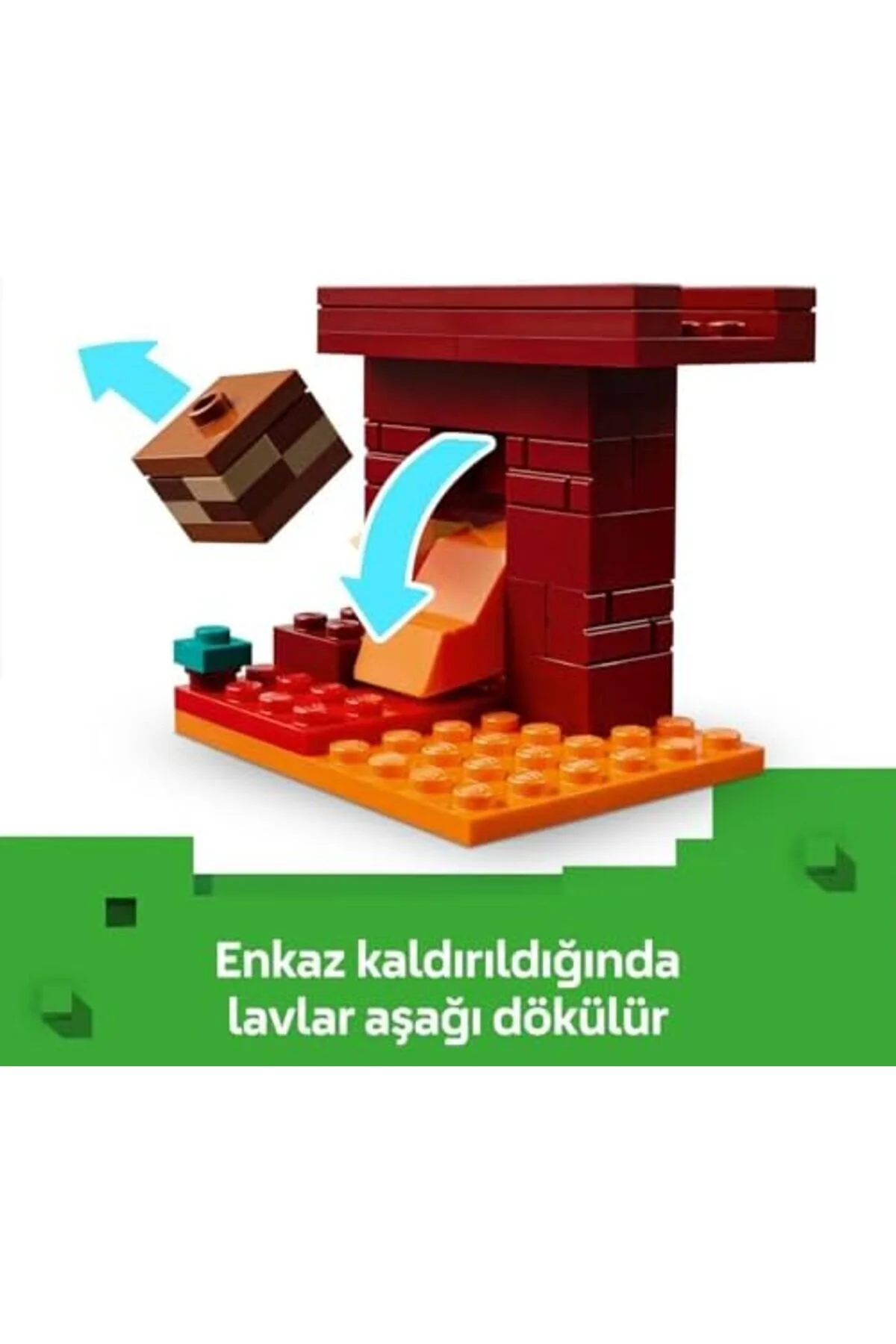لگو و اسباب بازی های ساخت محور BRFSHOP MINECRAFT NETHER LAVA BATTLE 21266 – الکس فیگور برای کودکان موجودات ویتر اس STOREMAX
