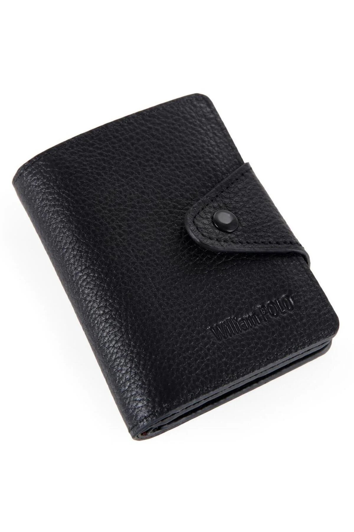 کارت دار مردانه WILLAMPOLO ELITE با کیفیت سیاه و سفید چرمی مینی William Polo