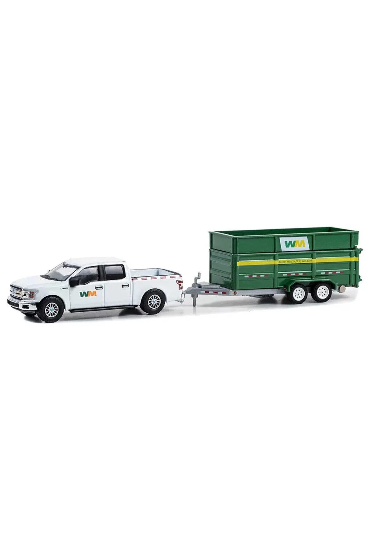 ماشین اسباب بازی 1:64 2018 FORD F 150 XLT با زباله دو محور Greenlight