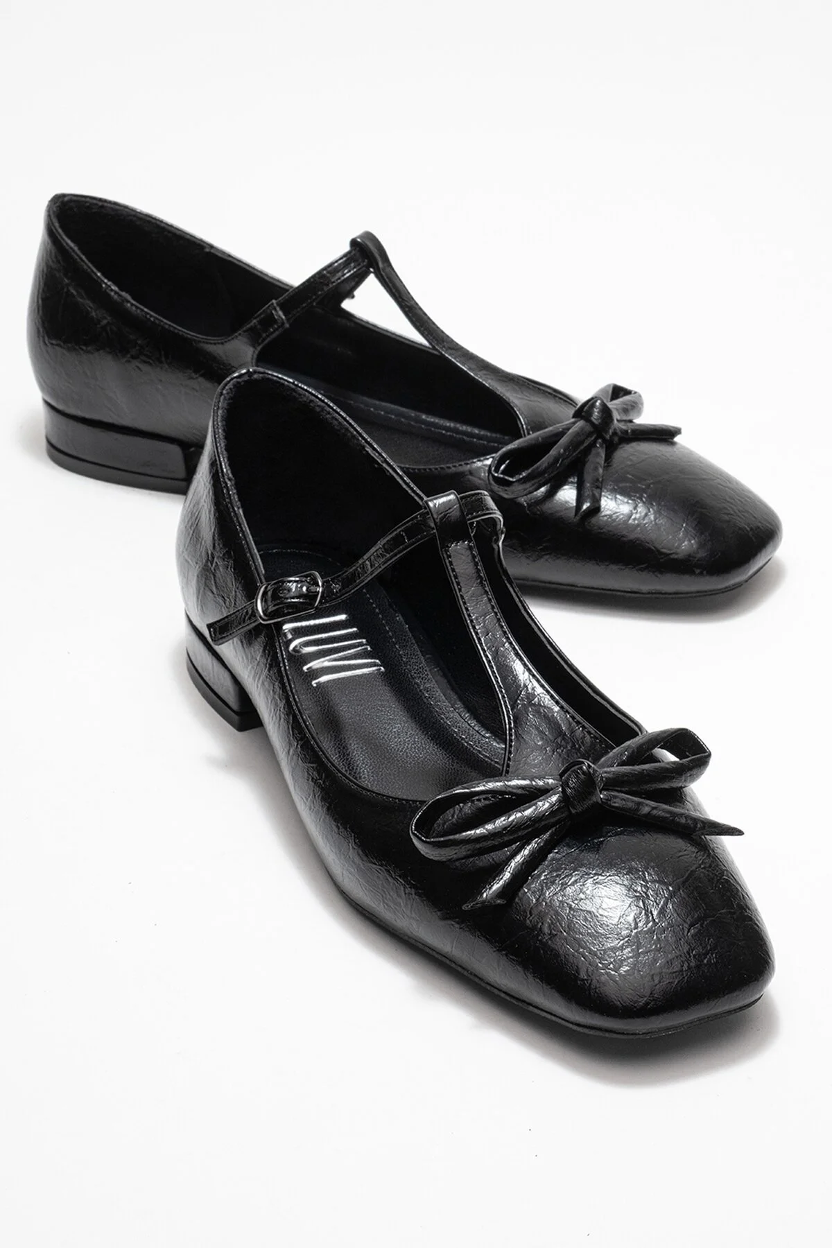 بابیت کفش مسطح زن تعظیم سیاه لورنا luvishoes