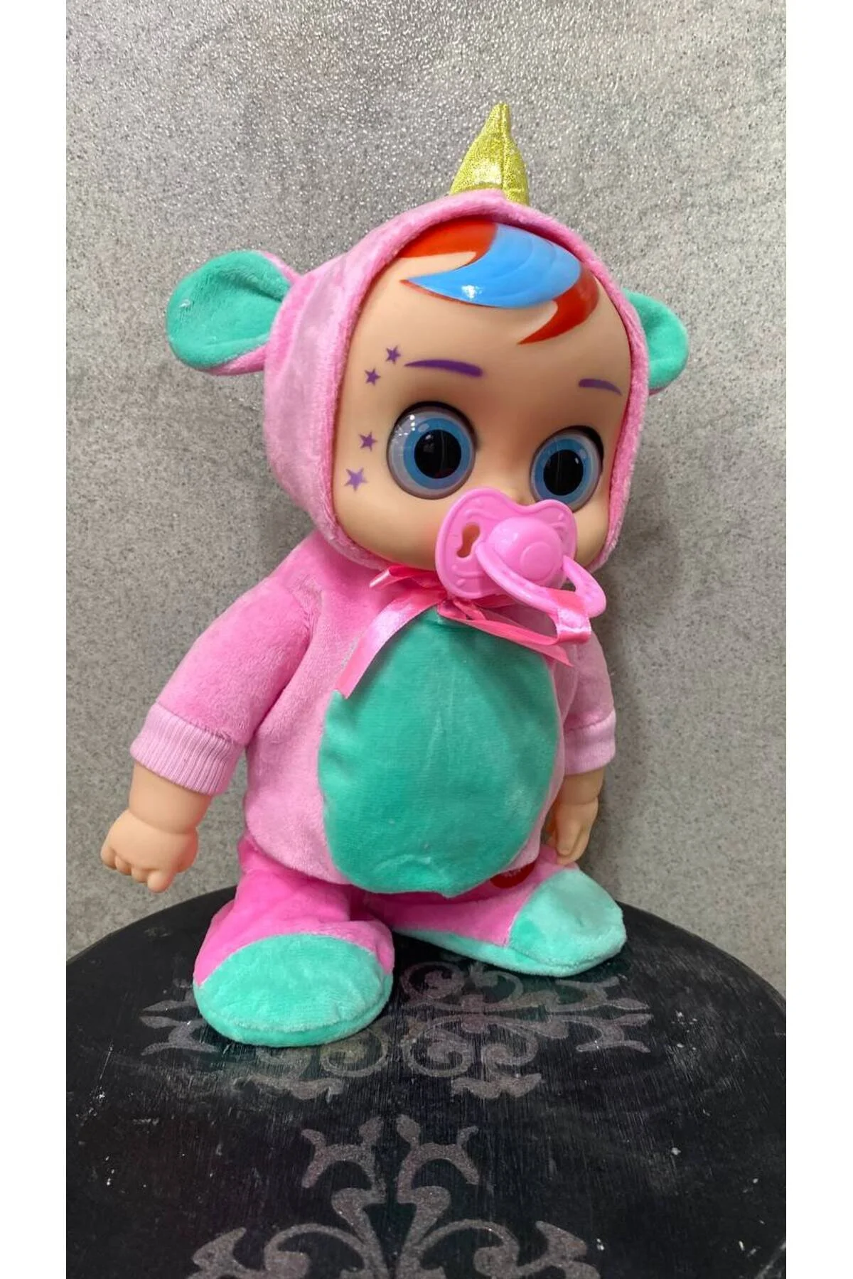 اسباب بازی های پشمی راه رفتن و رقص CRYBABYY موزیکال مخمل خواب دار کودک با پستانک باتری کار می کند وقتی را در آورید گریه Magicway