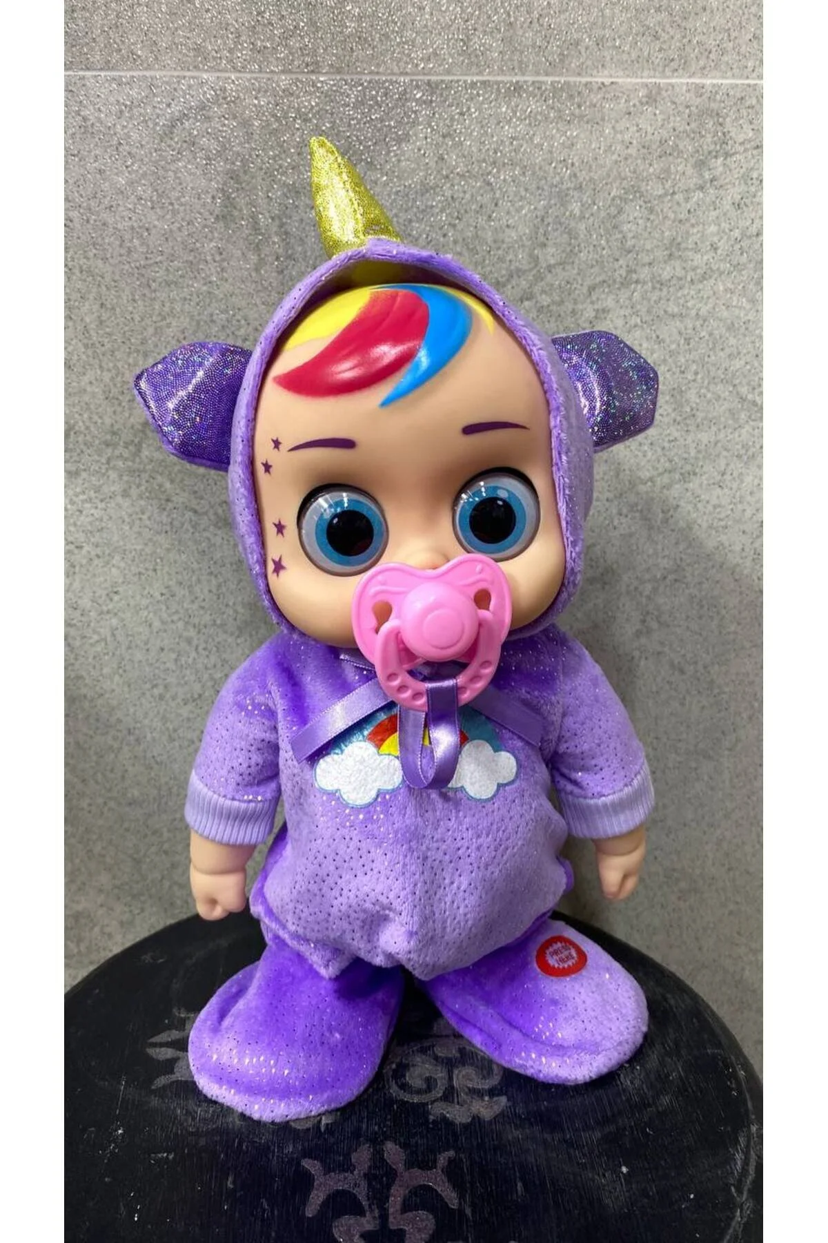 اسباب بازی های پشمی راه رفتن و رقص CRYBABYY موزیکال مخمل خواب دار کودک با پستانک باتری کار می کند وقتی را در آورید گریه Magicway