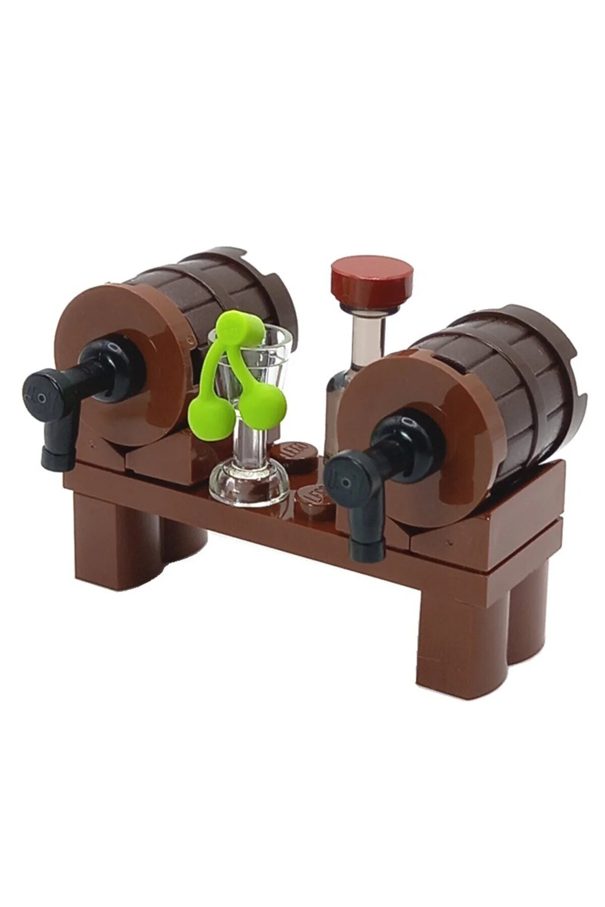 لگو و اسباب بازی های ساخت محور لوازم جانبی اصلی سفارشی MOC MINIFIGURE نوشیدنی بشکه ای شیشه انگور از ترکیه LEGO