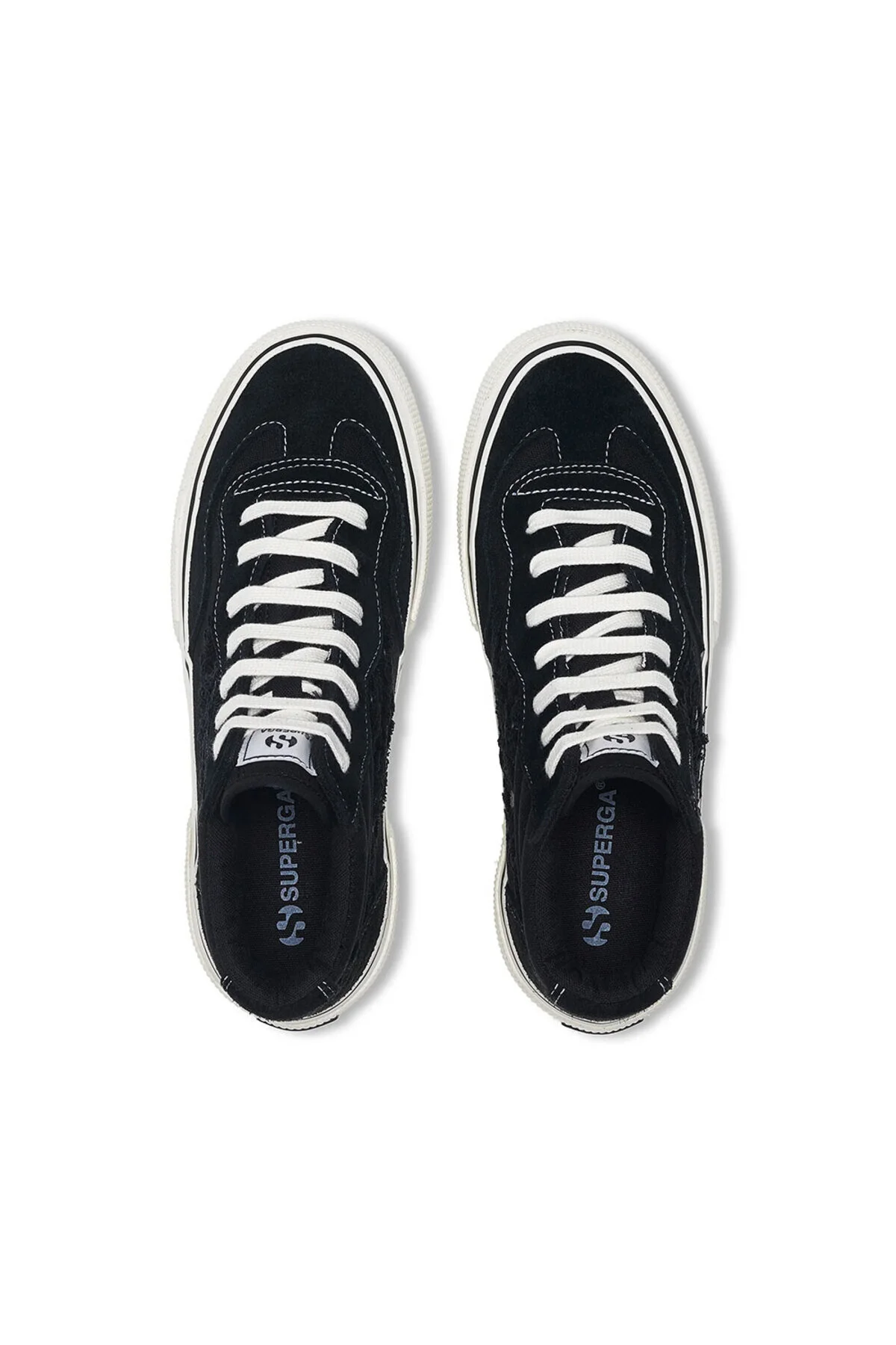 کفش زنانه 3141 REVOLLEY MID RIPPED TAIL WOMEN BLACK دستبند سفید سوپرگا Superga