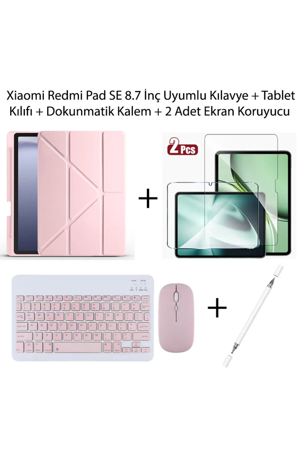 کاور تبلت قاب 8.7 اینچی REDMI PAD SE شیائومی با پایه قلم لمسی صفحه کلید و ماوس Yesnıce
