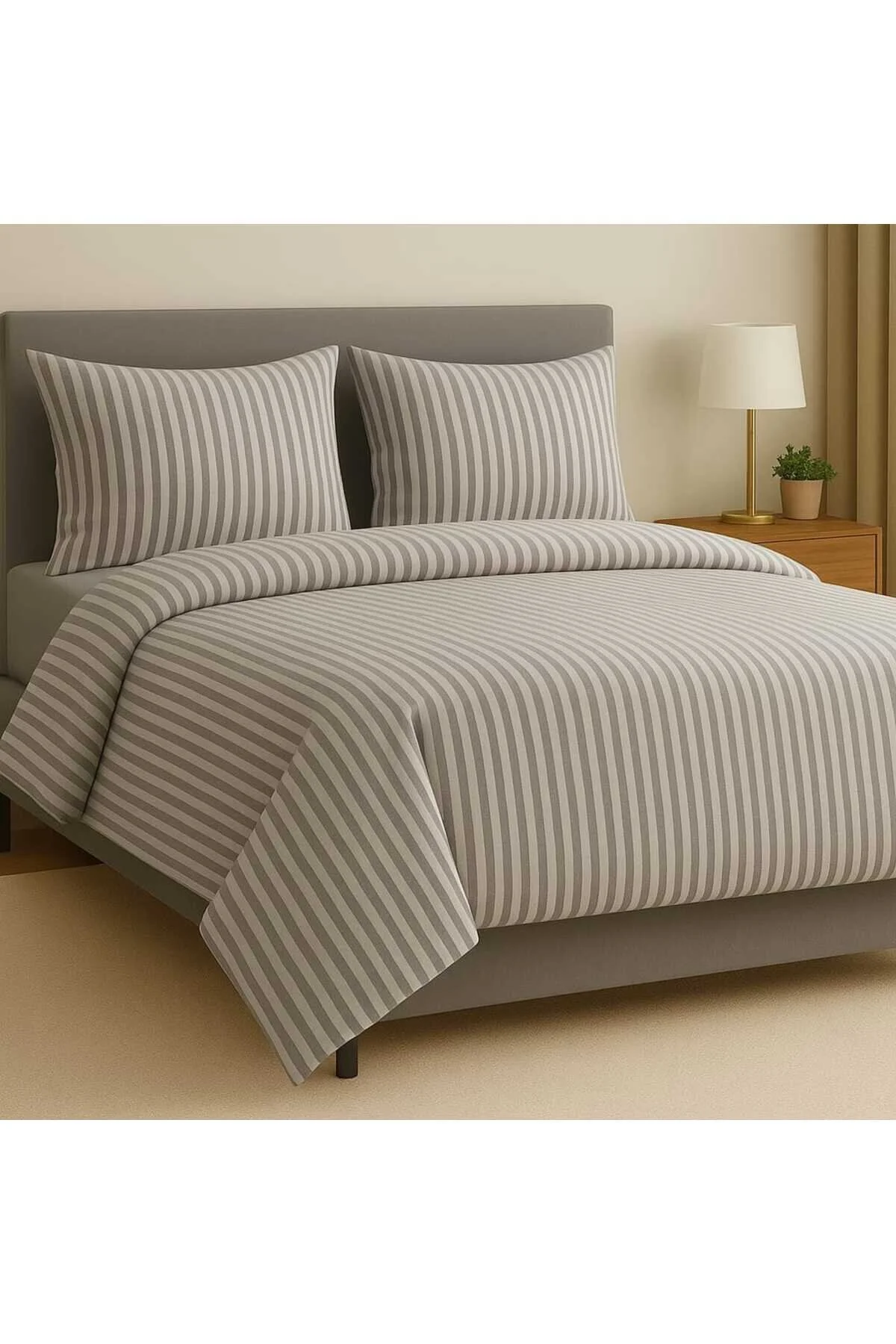 کاور لحاف دو نفره درجه یک TWILL DOUBLE RAID REDURES DUVET COVER مجموعه English Home