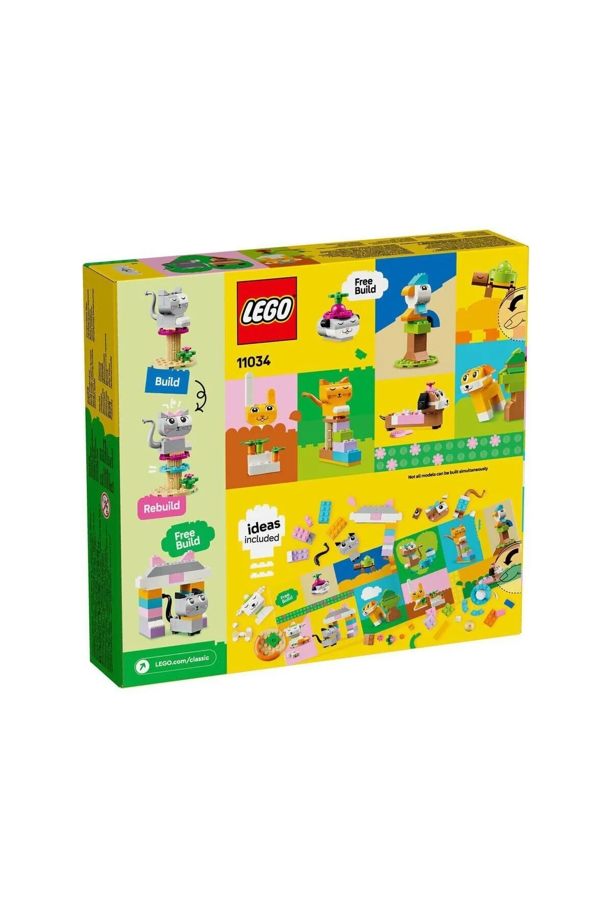 اسباب بازی های فیگور دیگر 11034 LEGO® CLASSIC CREATIVE PETS 450 قطعه + آموزش دختر پسر 5 ساله paraply