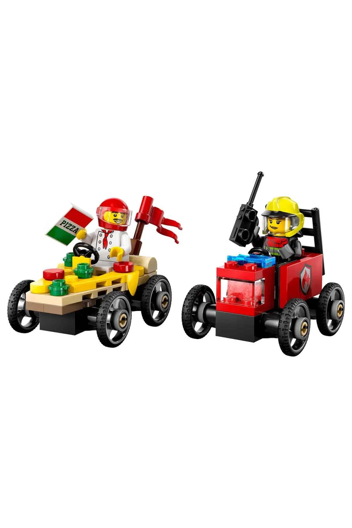 اسباب بازی های فیگور دیگر پکیج ماشین پیتزا شهر VS FIRE TRUCK RACE CAR 60458 دخترانه بچه پسرانه paraply