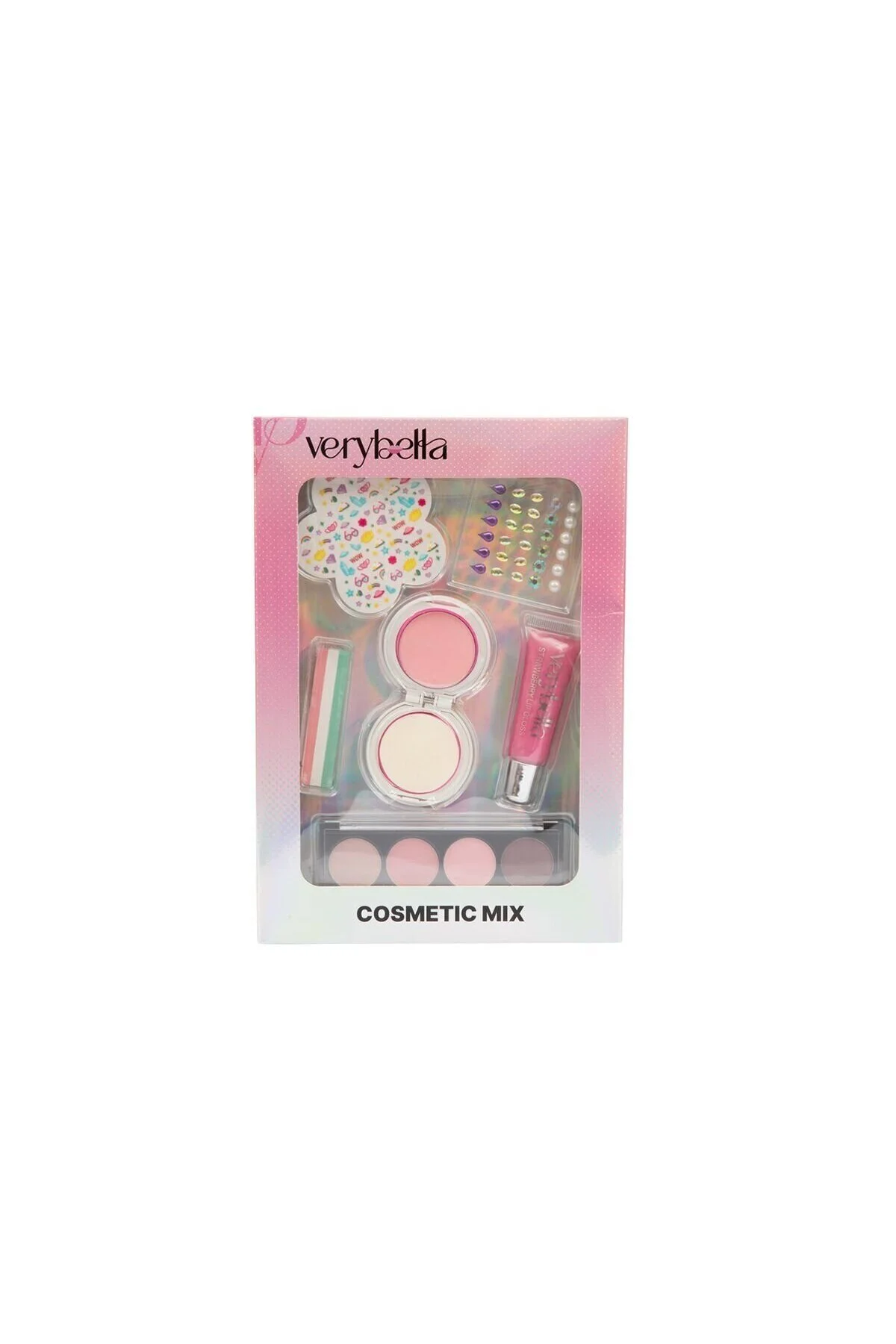 اسباب بازی های فیگور دیگر آموزش آموزشی VRB83000 ست زیبایی VERY BELLA گچ مو + سایه چشم رنگ صورت براق کننده لب NEWBRENDHOME