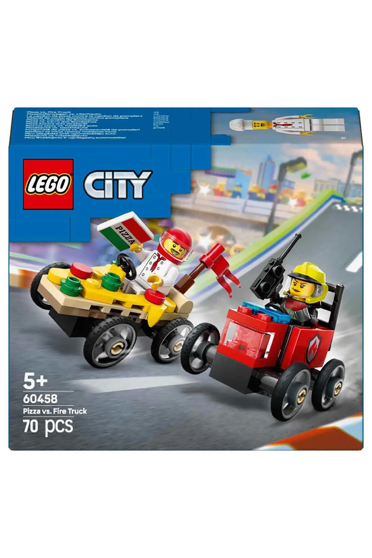اسباب بازی های فیگور دیگر پکیج ماشین پیتزا شهر VS FIRE TRUCK RACE CAR 60458 دخترانه بچه پسرانه paraply