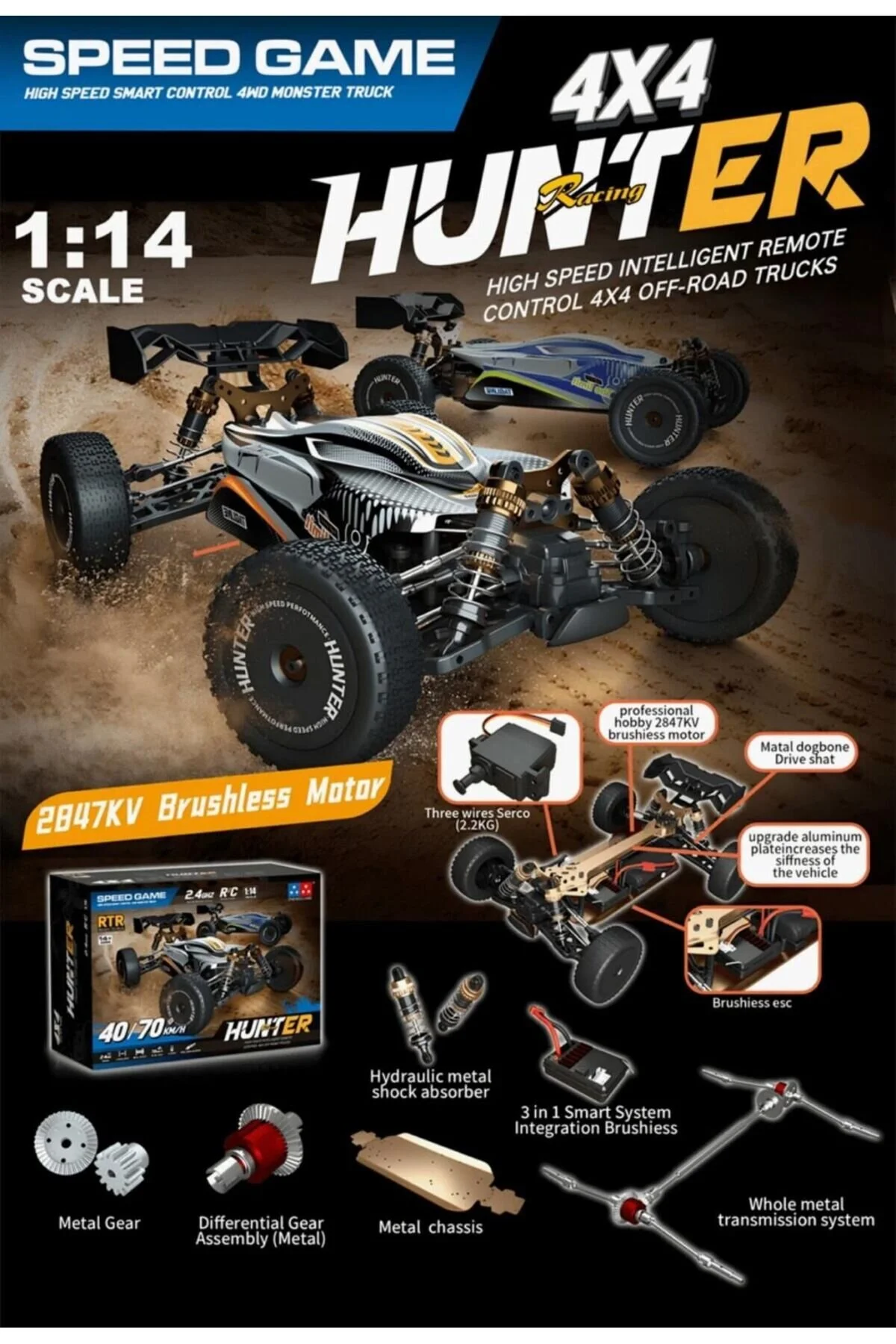 اسباب بازی های فیگور دیگر آموزشی UD2301B 1 14 BRUSHLESS MOTOR 70 KM H دخترانه پسرانه کودکان NEWBRENDHOME