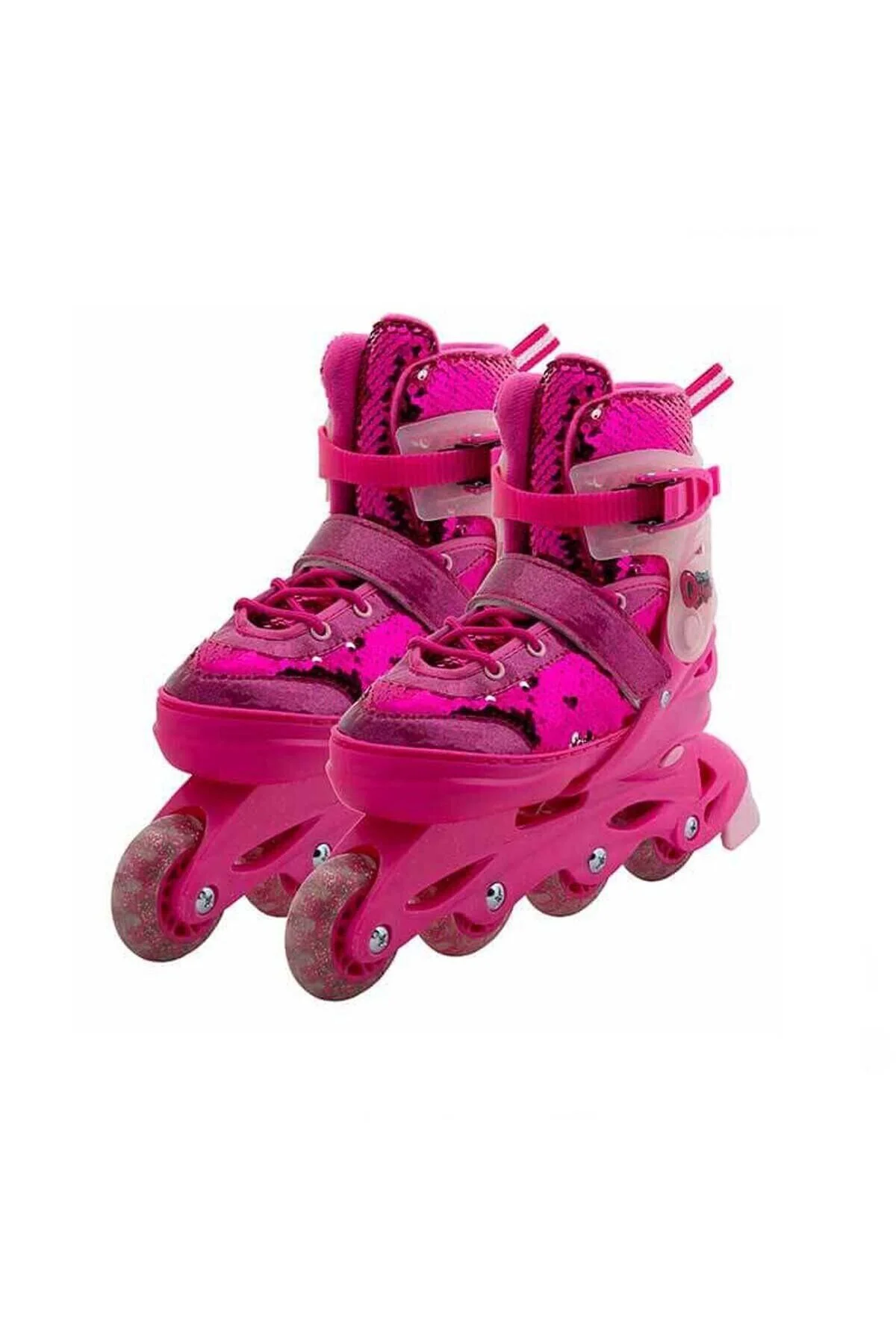 اسباب بازی های فیگور دیگر RISING SPORTS INLINE 4 WHEEL SKATES PINK SEQUINED دخترانه کودکان و نوجوانان پسرانه آموزشی paraply
