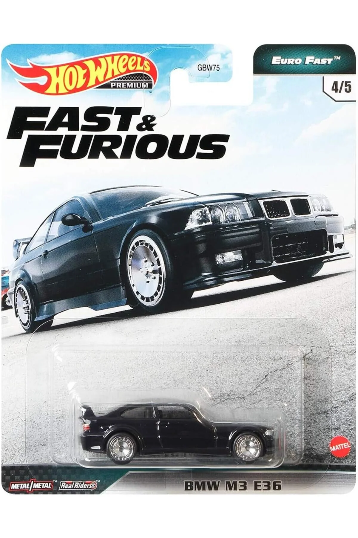 ماشین اسباب بازی حق بیمه F&T EURO FAST BMW M3 E36 GBW75 4 5 هات ویلز اورجینال HOT WHEELS