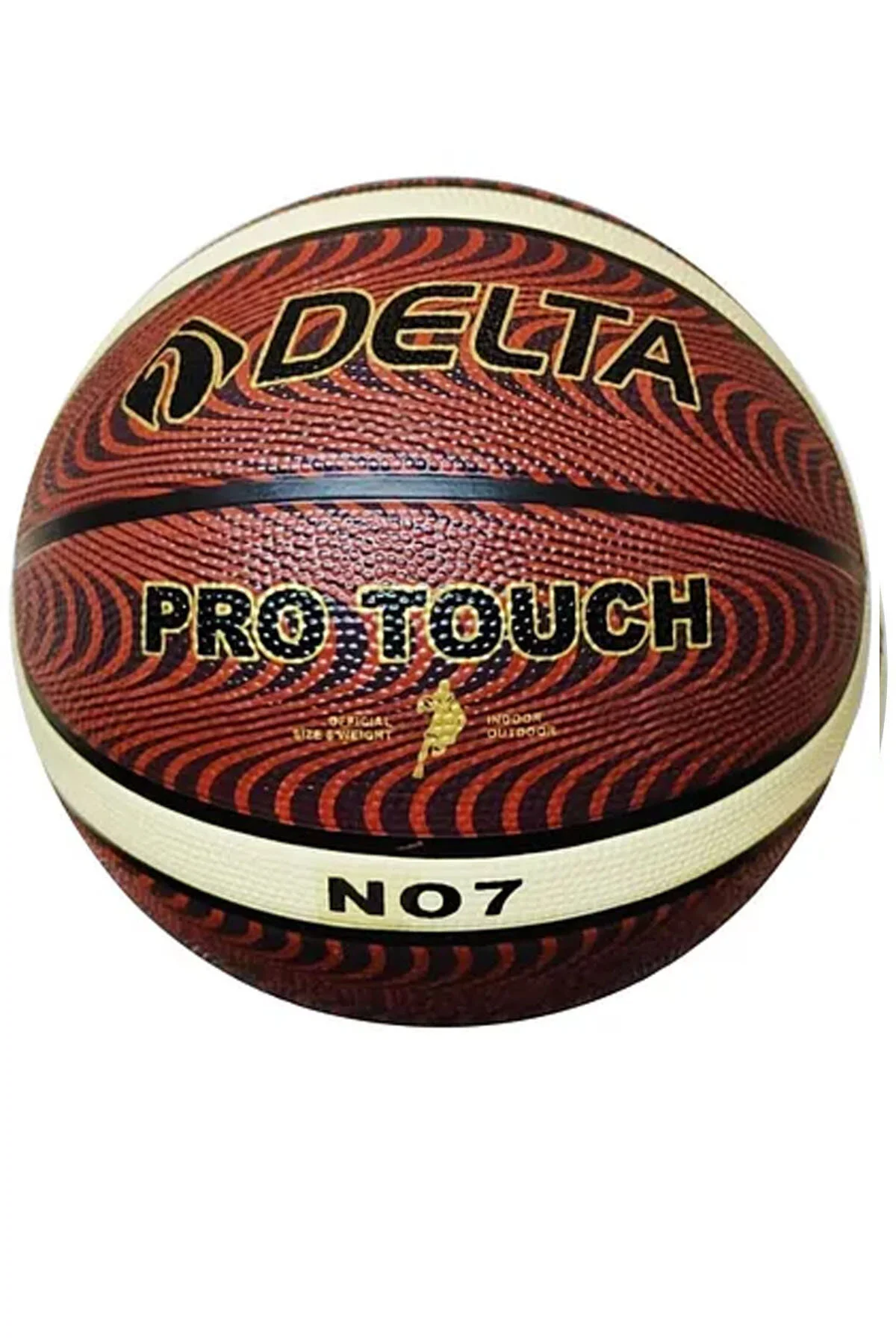 توپ بسکتبال PRO TOUCH NO. 7 BASKETBALL + PUMP – مجموعه 2 تایی برای مدرسه و تربیت بدنی Delta