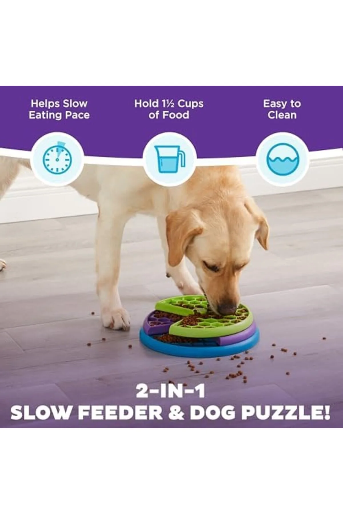 پازل MOYSHOPS HOUND NINA LICKIN' LAYERS – اسباب بازی هوش تعاملی برای سگ آهسته غذا بخورید STOREMAX