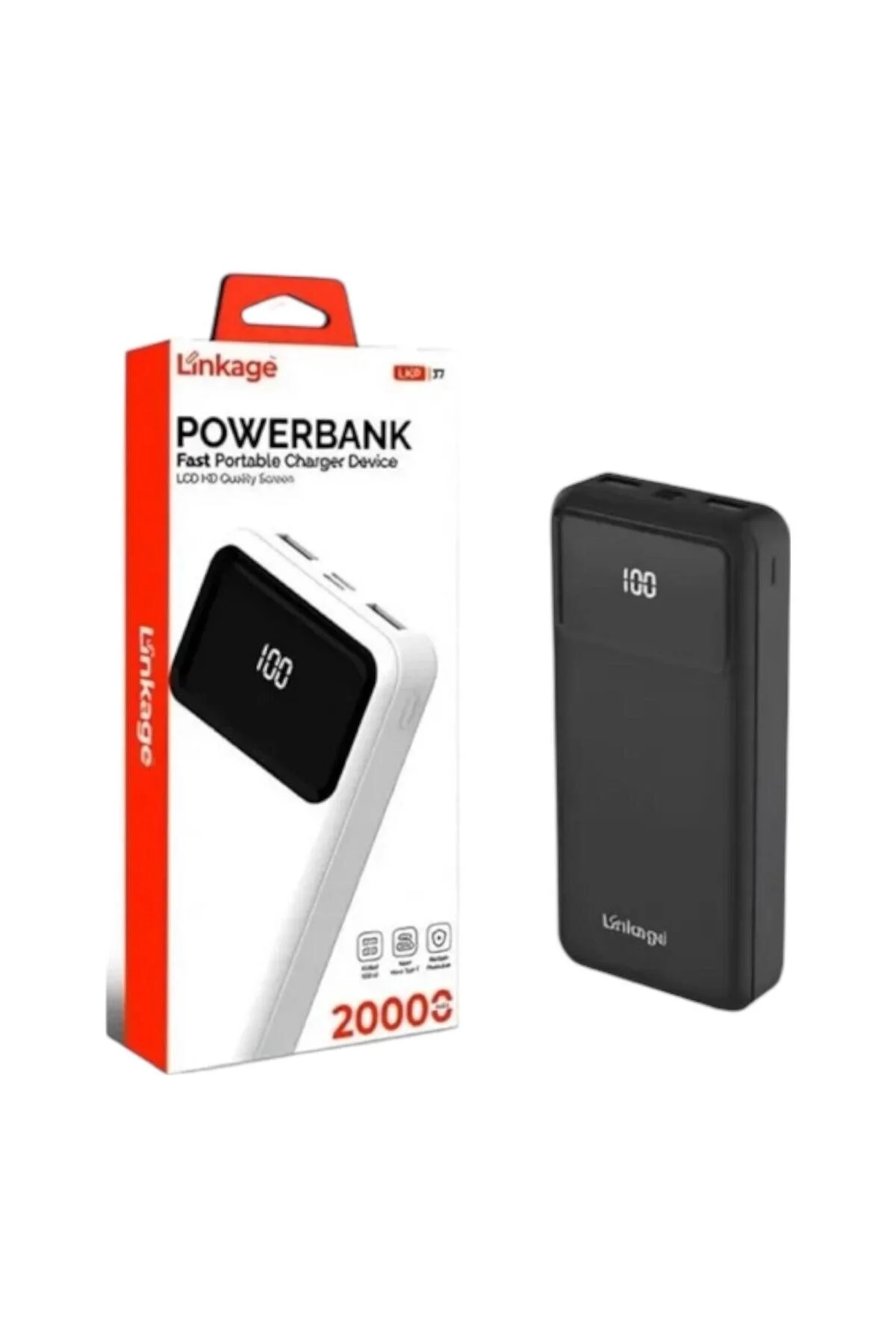 پاوربانک نمایشگر LCD 20000 میلی آمپر ساعتی LKP 37 اورجینال Linkage