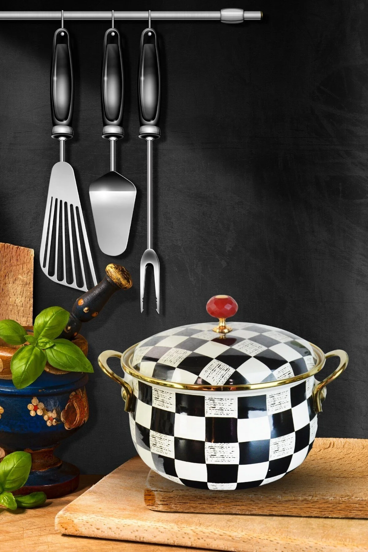 قابلمه P201126 ELITE CLASS 22 سانتی متر CHECKERS CASSERO COOKWARE Paçi