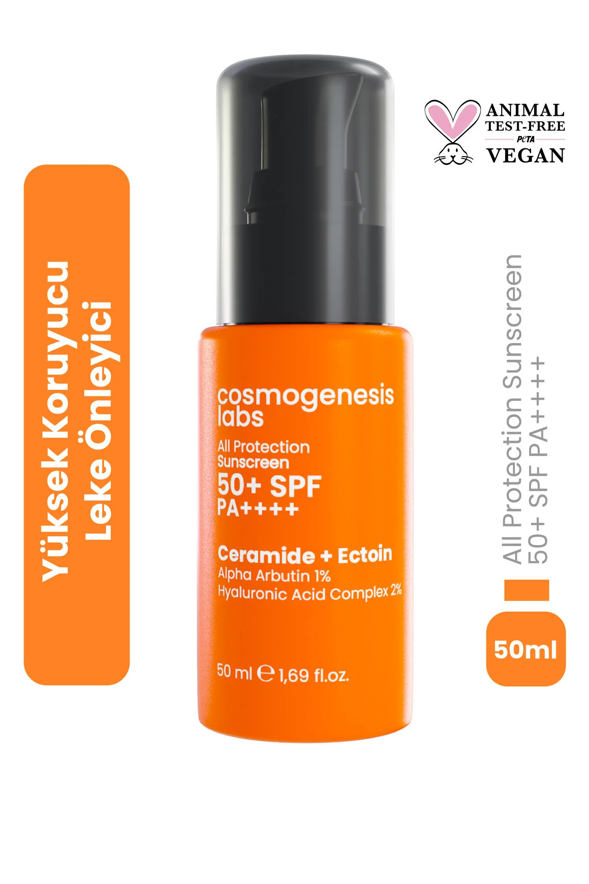 کرم ضد آفتاب صورت 50 میلی لیتری با SPF 50 و خاصیت مرطوب کنندگی مناسب برای تمامی پوست ها Cosmogenesis Labs