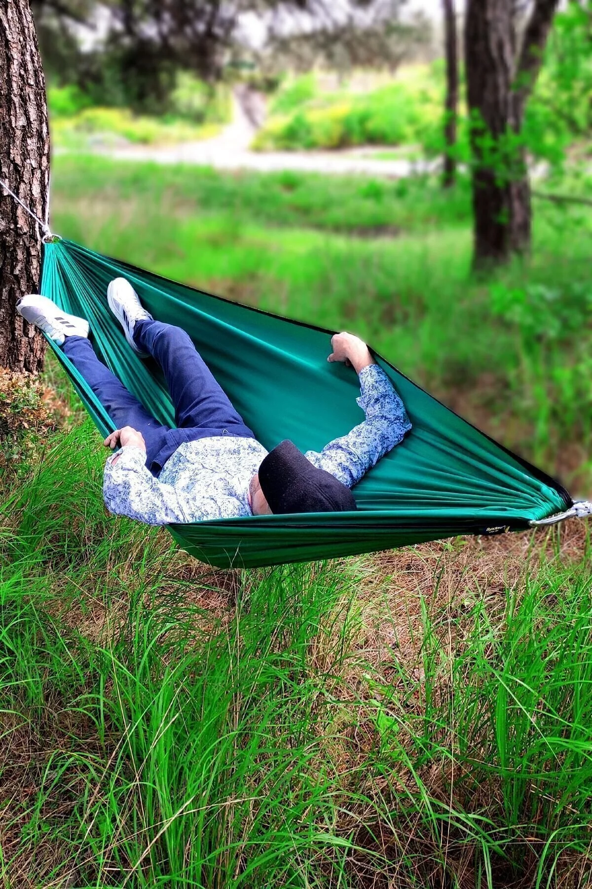 تاب و هموک سبز بازی نوسان Hammak Picnic Hamdar Garden Balcony Camp Hunter Mountaineer Hammock  Bundera