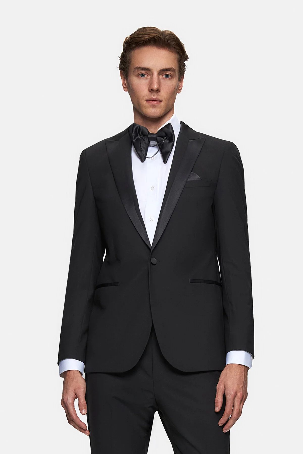 اسموکینگ مردانه SLIM FIT BLACK FLAT TRAVEL TEAM TUXEDO Tween