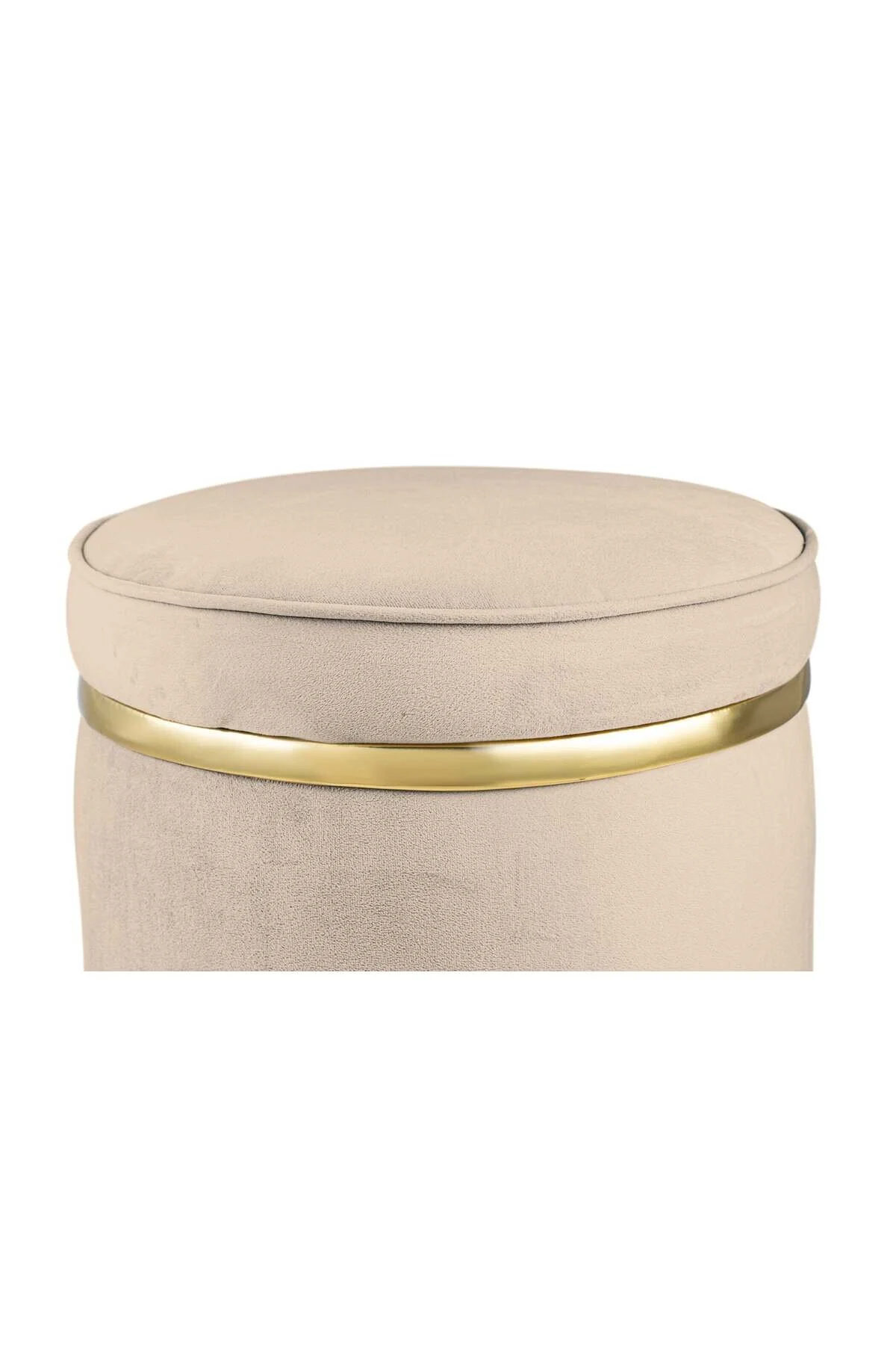 پاف و نیمکت روکش طلای ظریف لوکس پف کرم پارچه ای کودک صندلی آرایش Gazzini furniture
