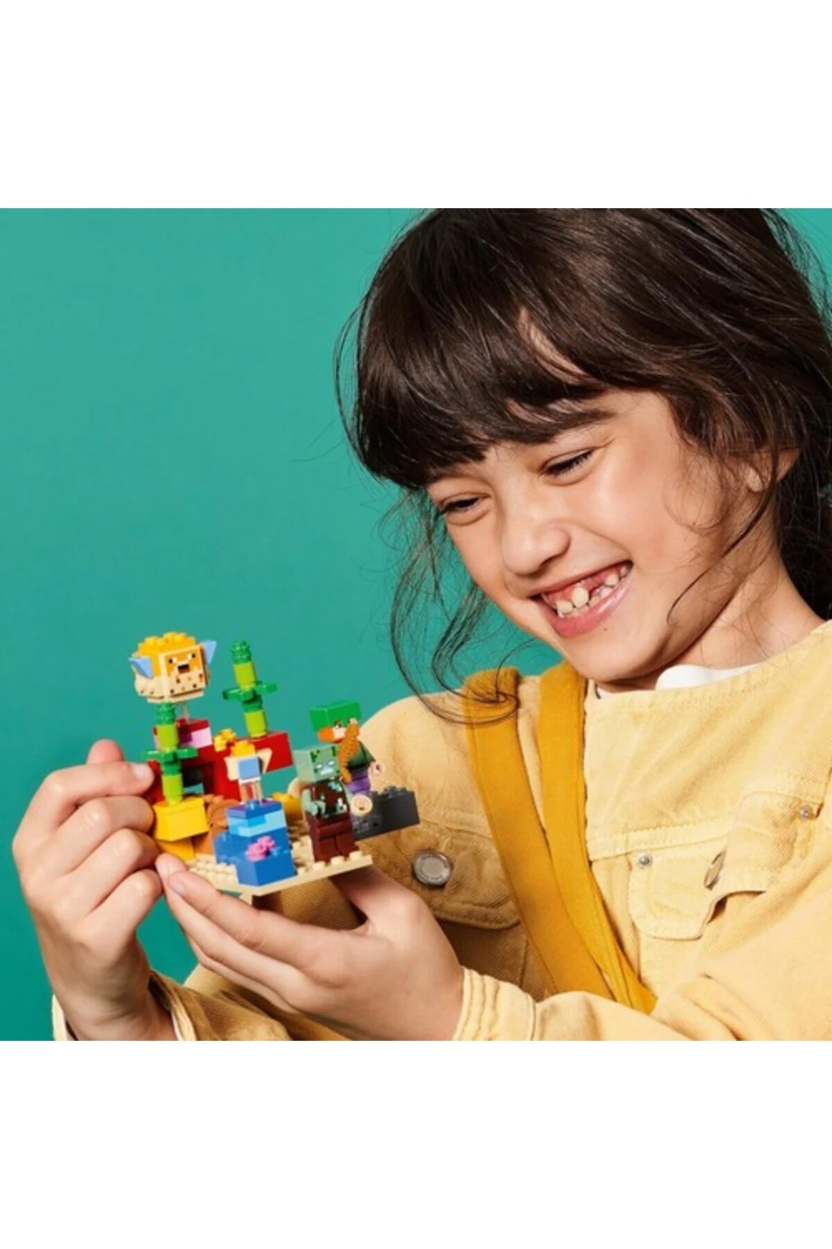 اسباب بازی ساختنی Minecraft 21164 با طراحی مرجان و رنگ بژ لگو Lego