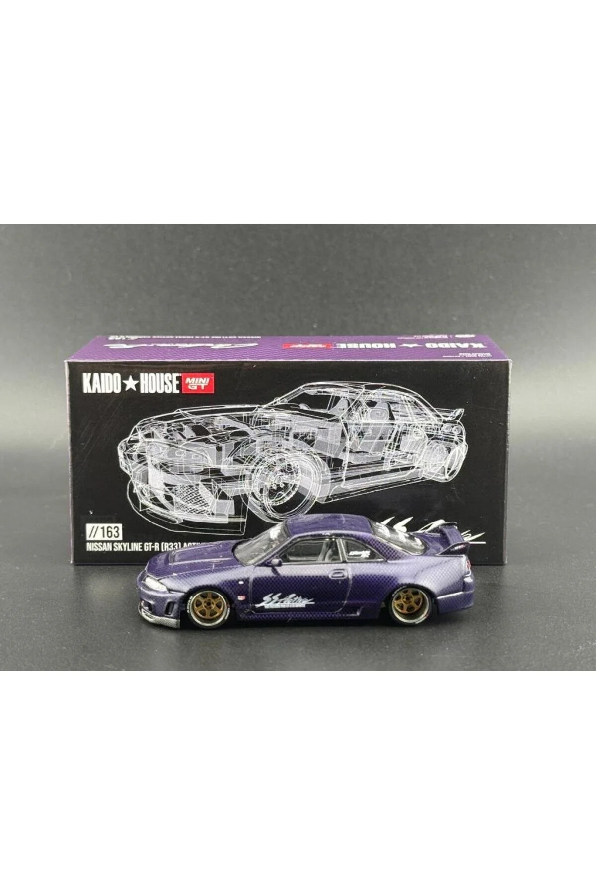 مدل خودرو 163 KAIDO HOUSE NISSAN GT R R33 ACTIVE CARBON V2 1 64 MODEL CAR از ترکیه mini gt