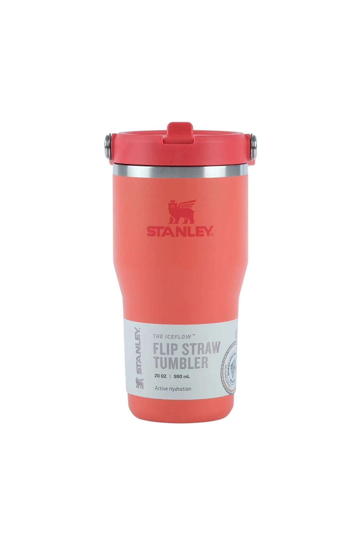 فلاسک قمقمه نارنجی ICEFLOW FLIP STRAW 10 12044 050 اورجینال Stanley