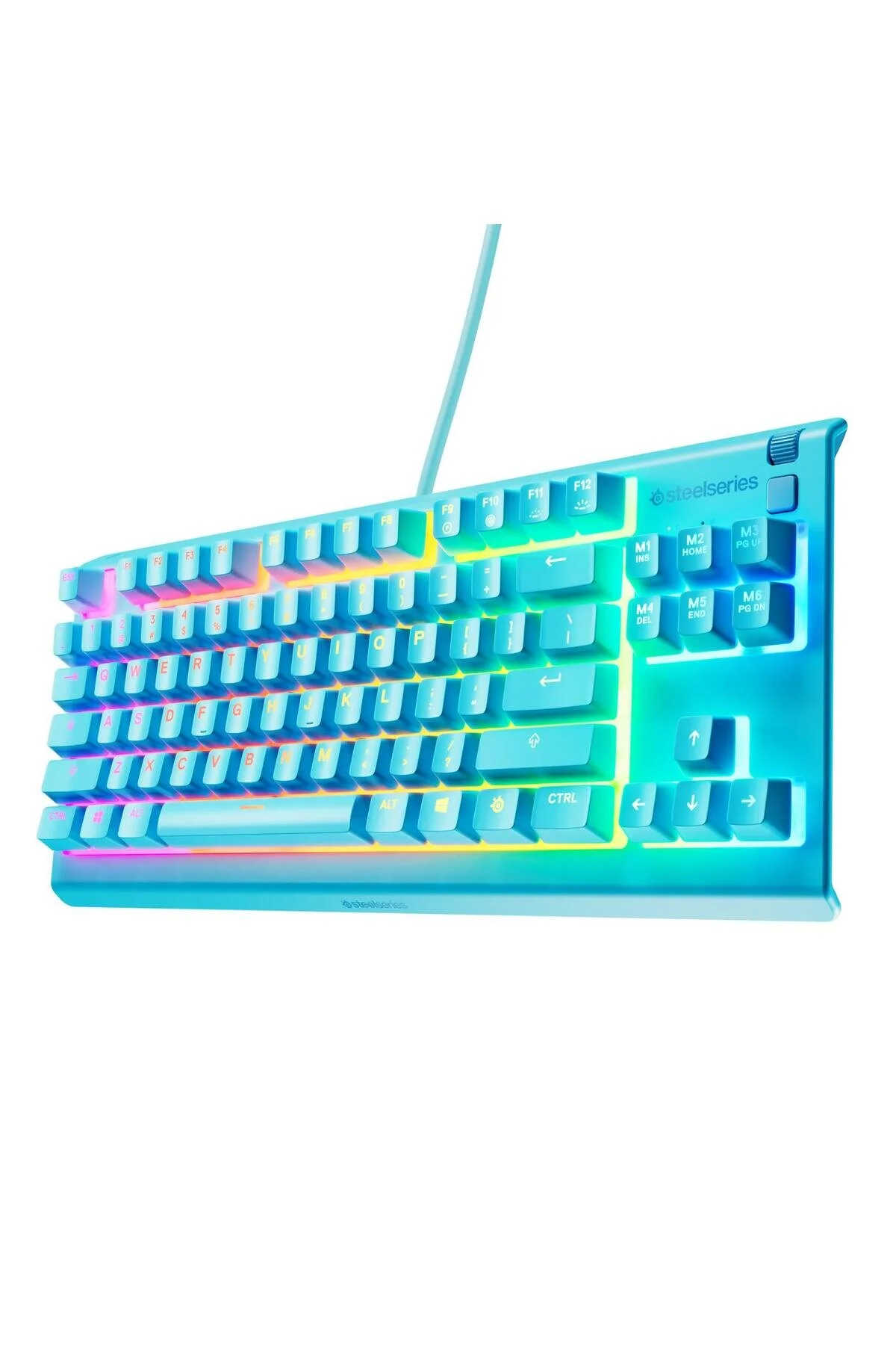 کیبورد مخصوص بازی APEX 3 TKL RGB آب و گرد غبار صفحه کلید ترکی آبی SteelSeries