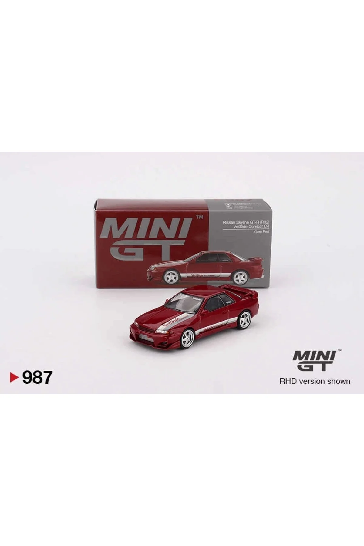 مدل خودرو نیسان SKYLINE GT R R32 VEILSIDE COMBAT C I GEM RED 987 اورجینال mini gt