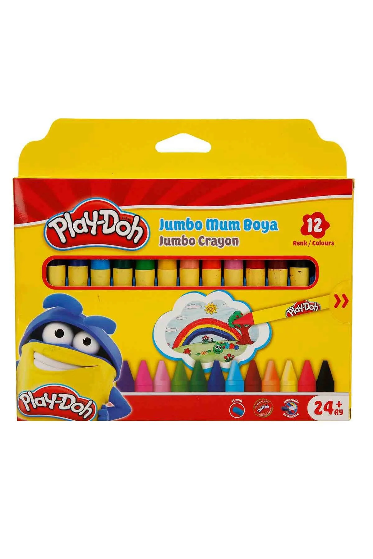اسباب بازی های فیگور دیگر PLAY DOH ERASABLE مداد رنگی جامبو 12 رنگ دخترانه کودکان و نوجوانان پسرانه آموزشی از ترکیه paraply