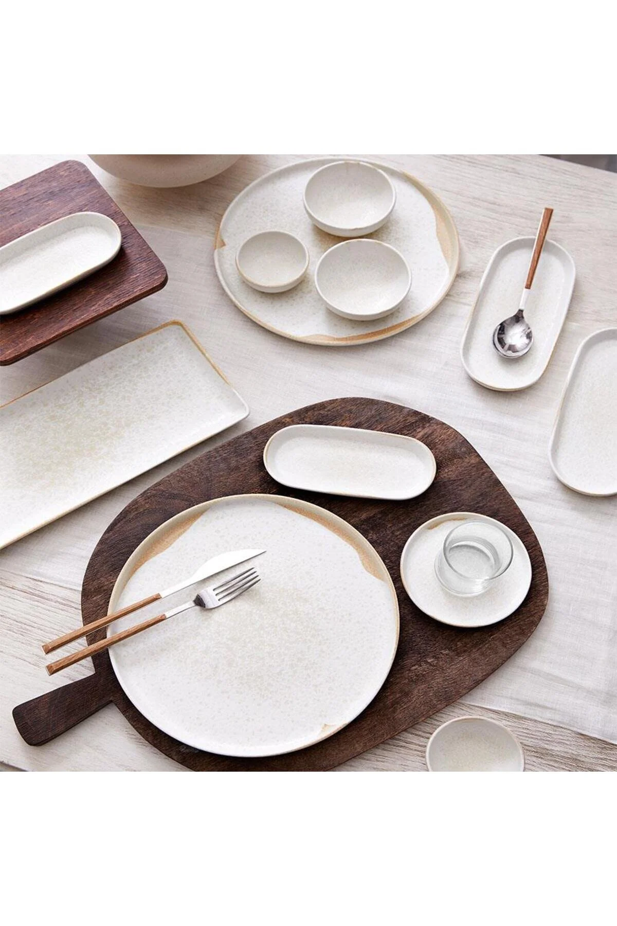 ست صبحانه مجموعه 28 تکه ای از PORCELAIN BONE NORDIC MATTE Kütahya Porselen