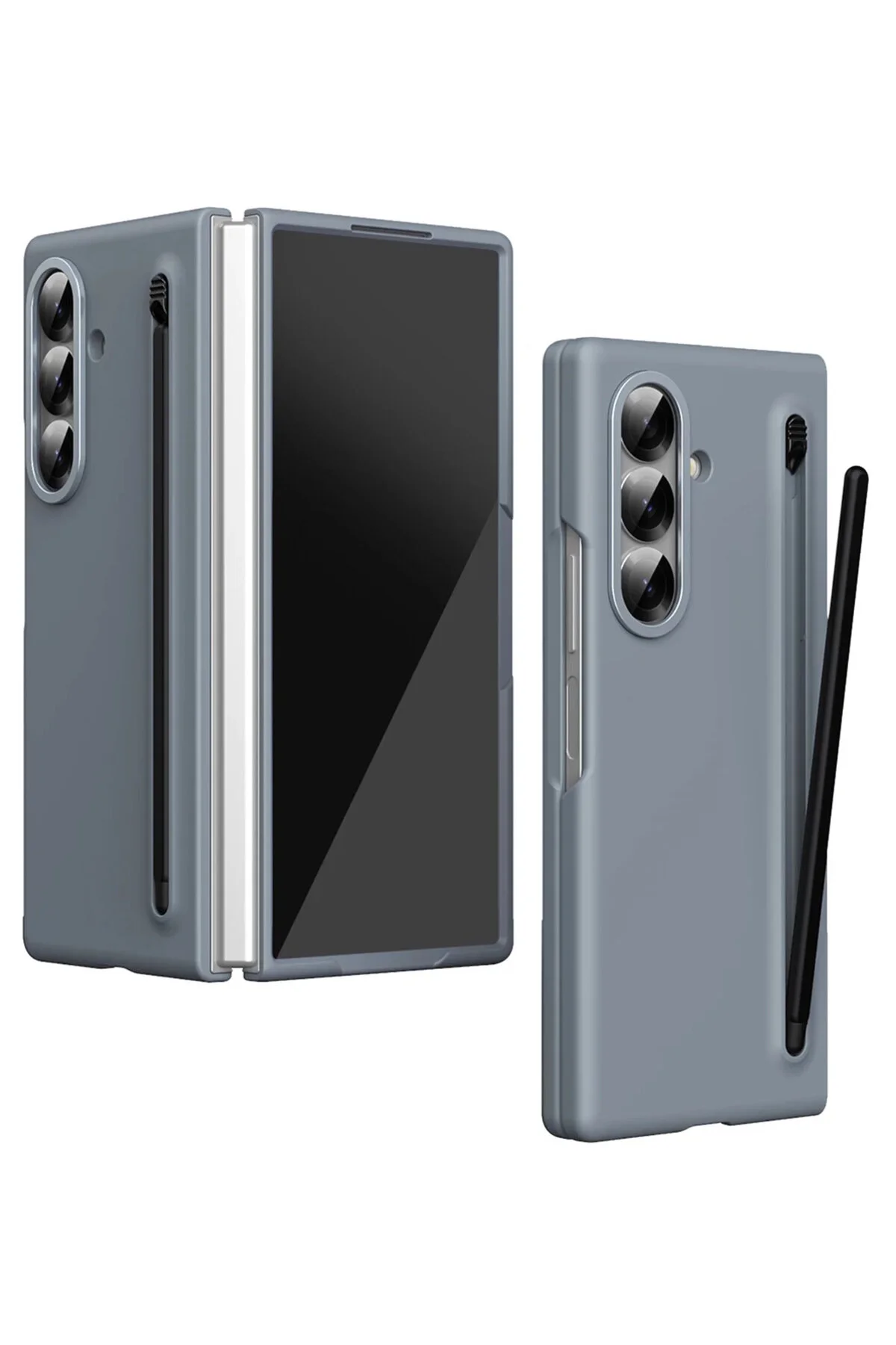 کاور و قاب SAMSUNG GALAXY Z FOLD 7 CASE S PEN CLASIC TITANIUM COLORED PREMIUM COVER WITH SLOT مووتک m.tk moveteck