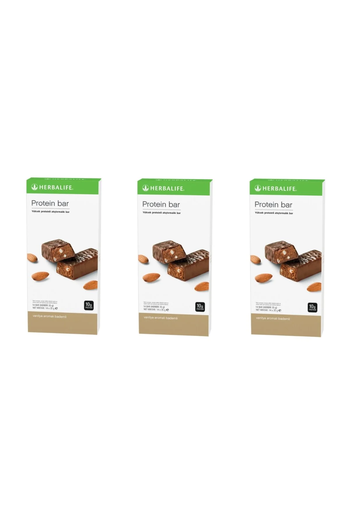 پروتئین بار 3 بسته نوار پروتئینی با طعم بادام وانیلی 14 اورجینال Herbalife