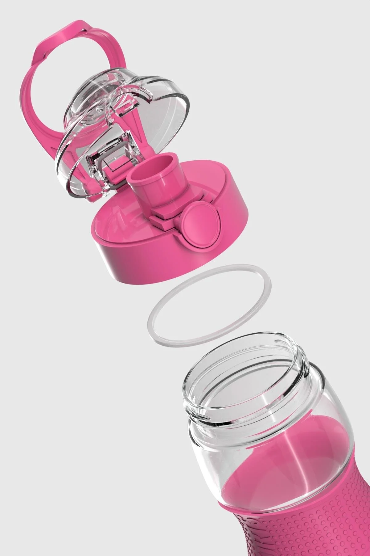 قمقمه و فلاسک SAGA SILICONE DETAILED BOTTLE WATER TRITAN 730 ML 911033 FUCHSIA رنگا Renga
