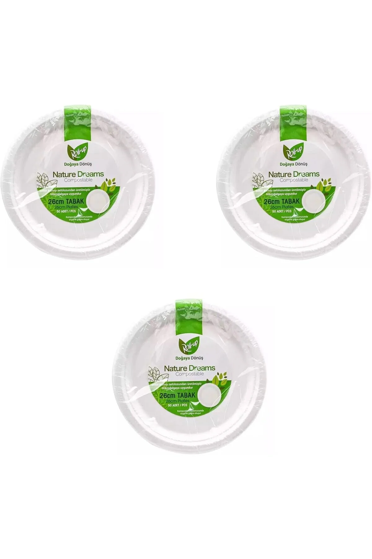 سرویس غذاخوری بشقاب یکبار مصرف مقوایی اکولوژیکی 26 سانتی متر. 3 بسته 50 عددی STOREMAX