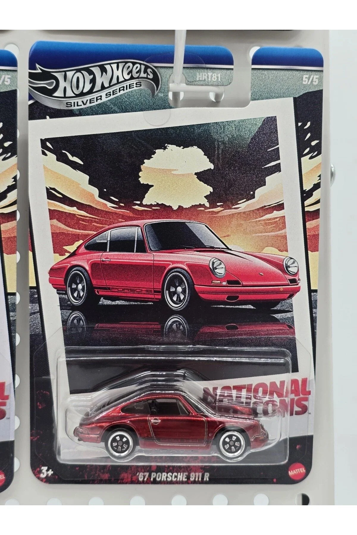ماشین اسباب بازی مجموعه نقره ای های ملی 6 SET PORSCHE 911 R CHASE حاوی یک بسته ویژه HOT WHEELS