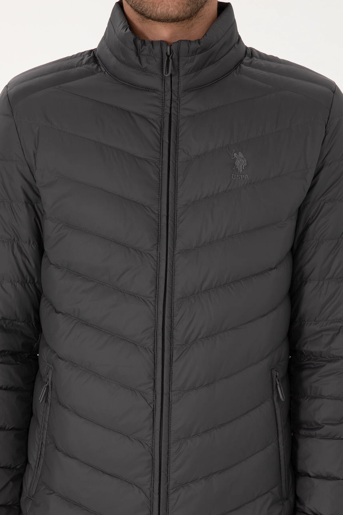 کاپشن مانتو خاکستری مردانه 50310071 VR024 U.S. Polo Assn.