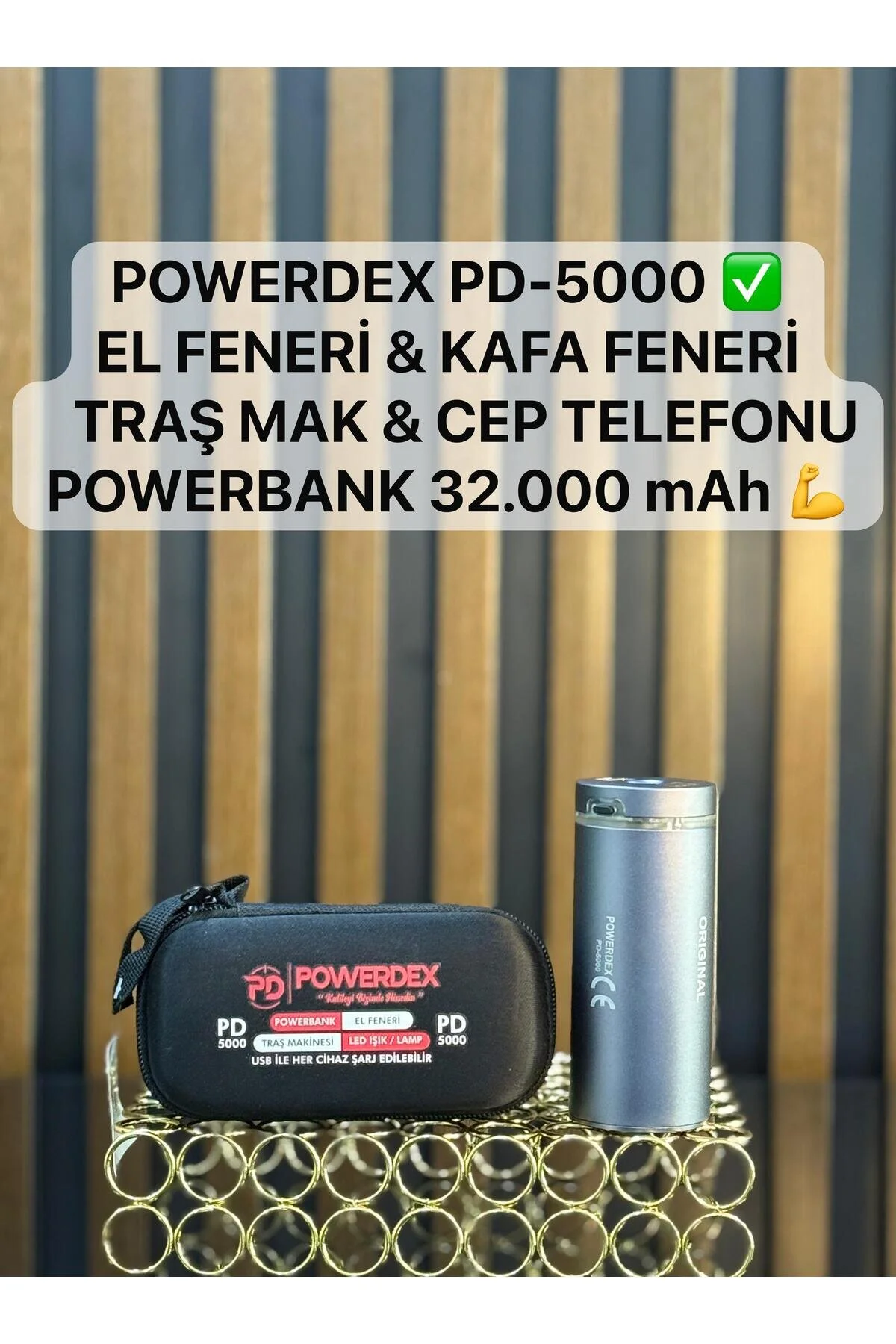 پاوربانک قدرتمند PD 5000 32000MAAH برای چراغ قوه تیغ تلفن همراه و تمامی دستگاه های قابل شارژ شما اورجینال powerdex