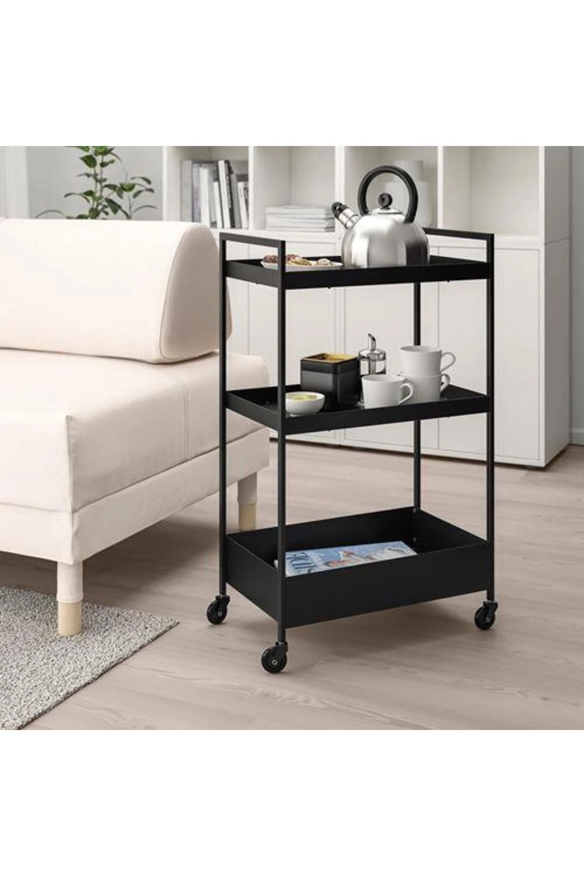 نظم‌دهنده حمام 3 STOREY SERVICE CAR COLOR 50.5X30X30X83 سانتی متر استیل نظارتی IKEA