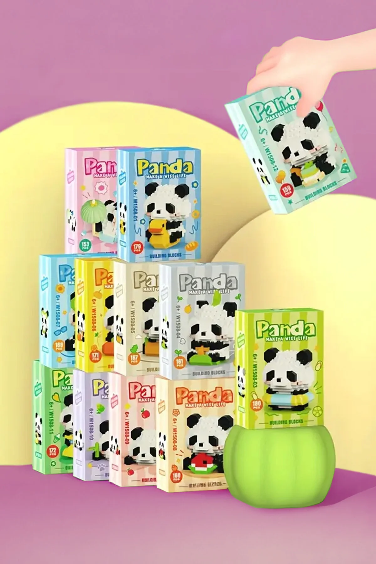 لگو و اسباب بازی های ساخت محور پاندا 7 مدل شخصیت شکل 3D BUILDING TOYS از ترکیه Nandy Home